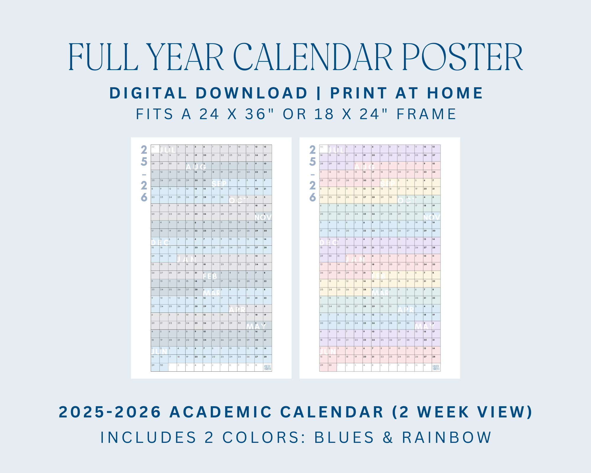 Free Printable Yearly Calendar 2025-2026
