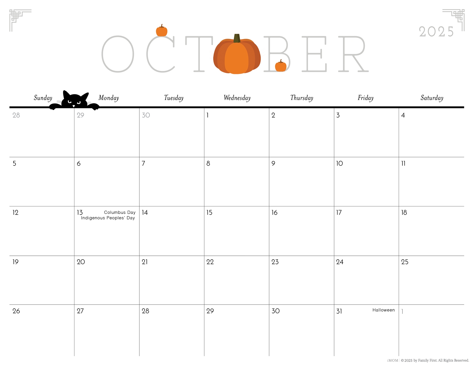 Imom 2025 Printable Calendar