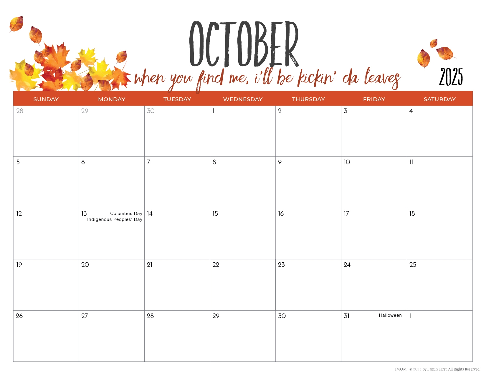 2025 Printable Calendars2025 Printable Calendars For Moms IMOM