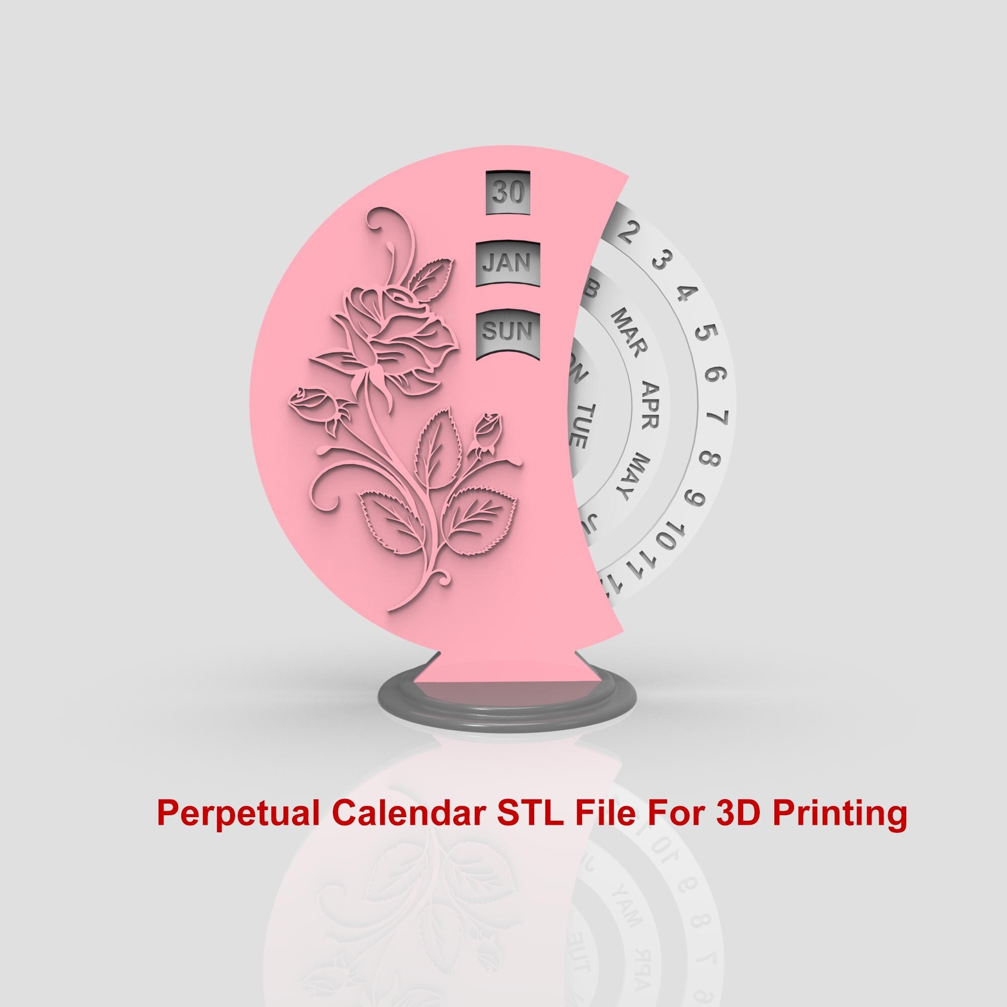 3d Printed Perpetual Calendar Etsy