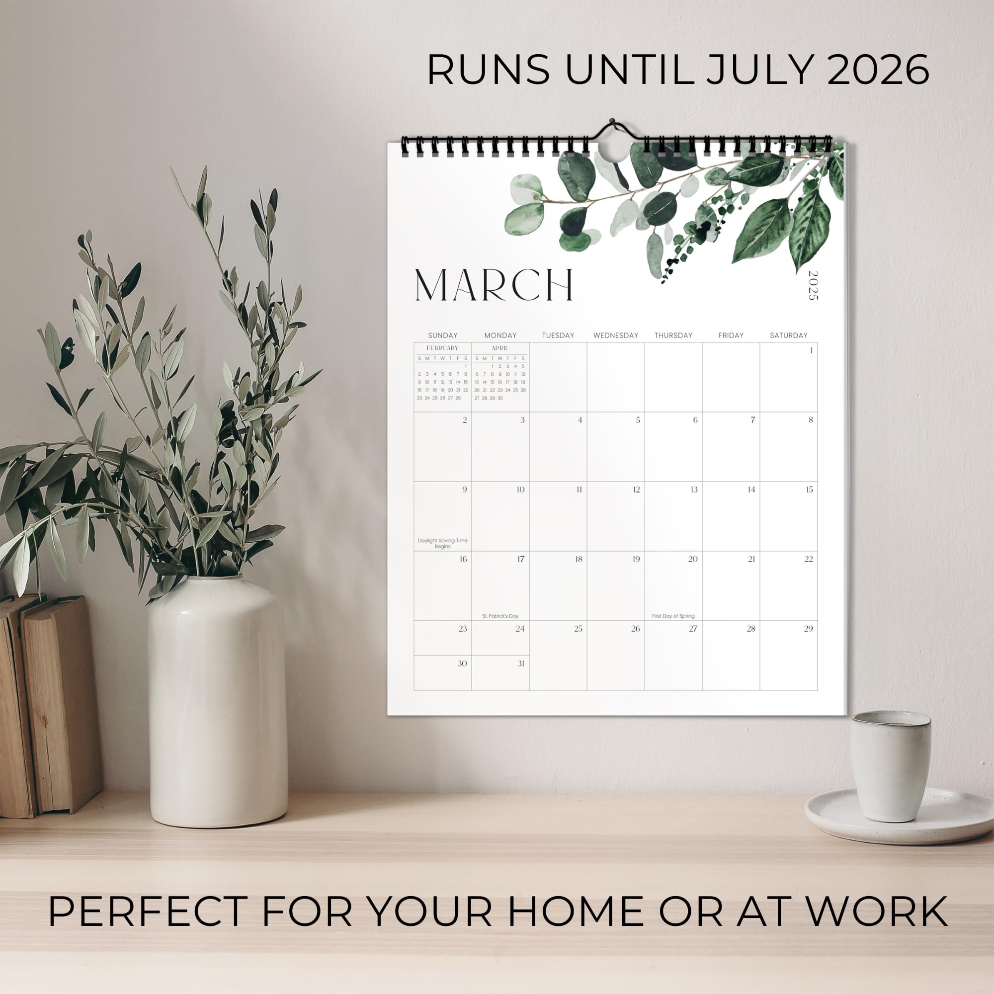 Amazon Aesthetic 2025 2026 Wall Calendar Runs From January 2025 Until July 2026 The Perfect Modern Greenery Calendar Planner For Easy Organizing Office Products Amazon Aesthetic 2025 2026 Wall Calendar Runs From January 2025 Until July 2026 The Perfect Modern Greenery Calendar Planner For Easy Organizing Office Products