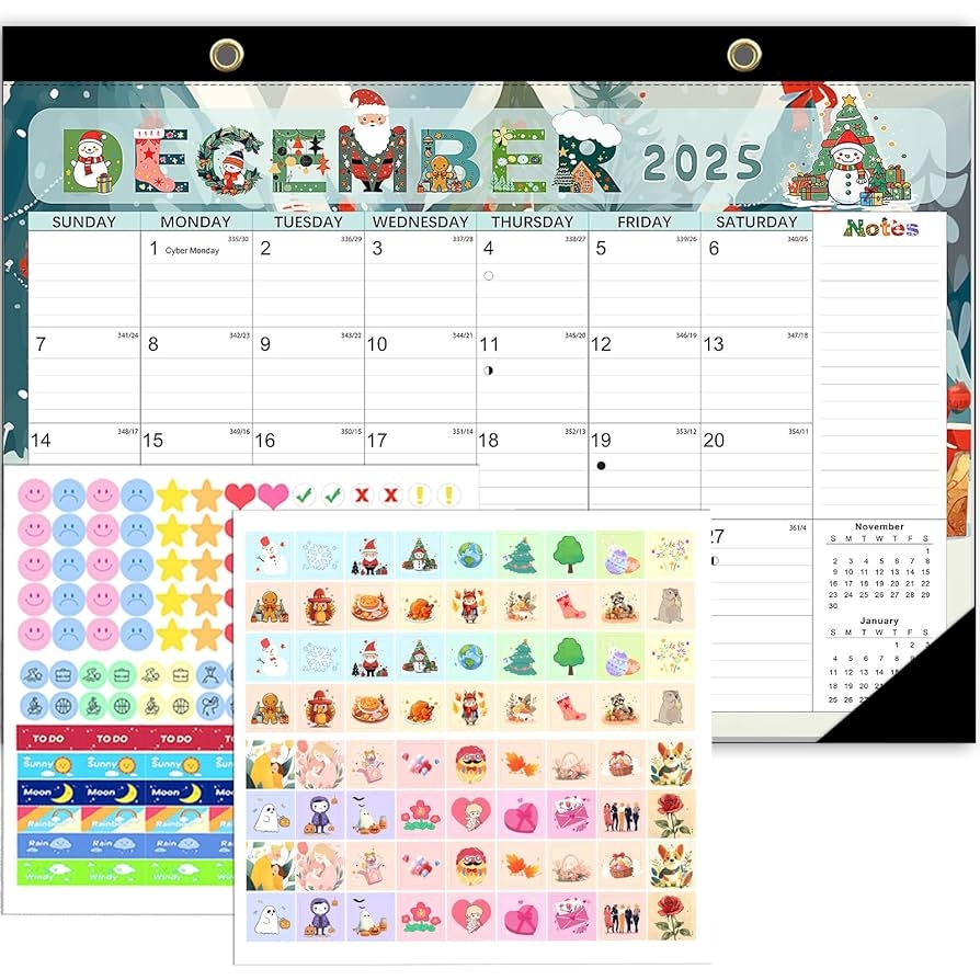 Amazon Desk Calendar 2025 2026 Anti Ink Bleed Plastic Cover Ample Space 18 Months Wall Calendar 2025 2026 With Stickers 17 X 12 Seasonal Desktop Calendar For Home School Office Planning Colorful Office Products