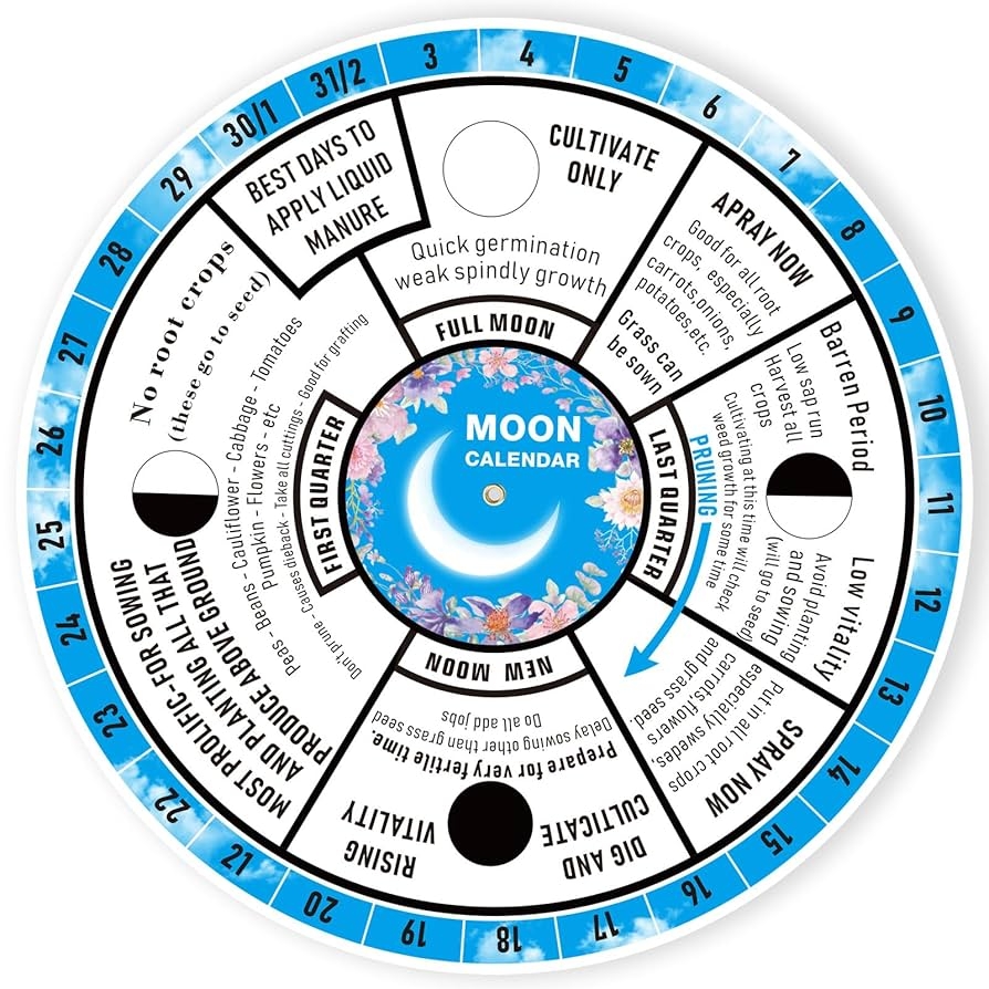 Amazon Moon Phase Gardening Calendar Plan Planting Pruning Harvesting Effortlessly Lunar Cycle Calendar For Optimal Plant Growth Perfect For The Beginner Gardener Office Products
