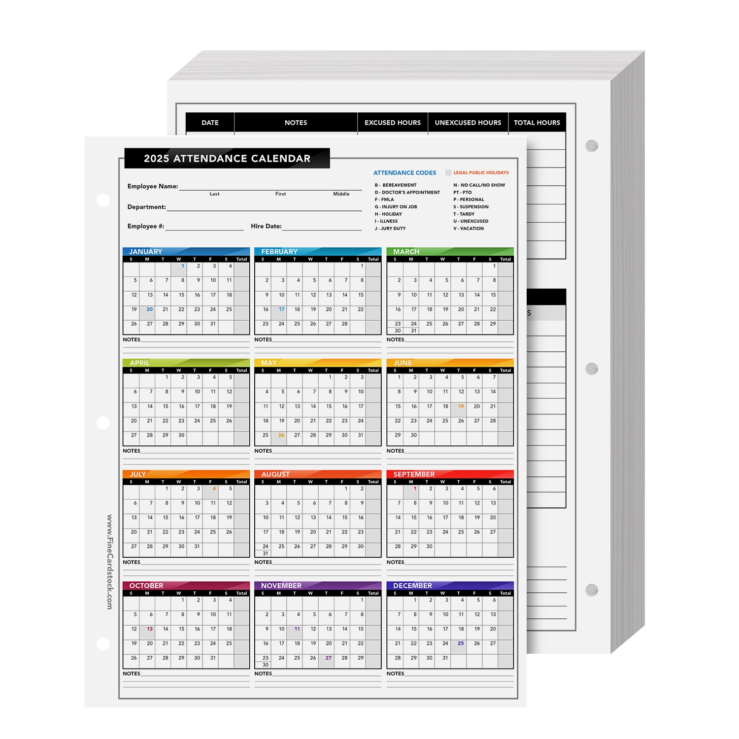 2025 Attendance Calendar Free Printable 2025 Attendance Calendar Free Printable