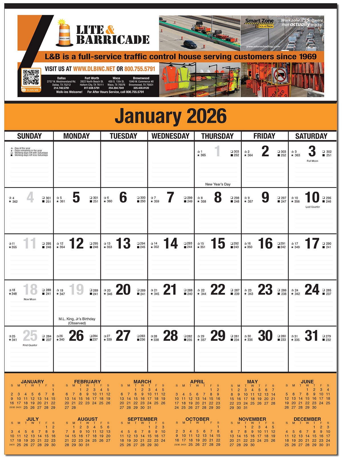 Custom Printable Monthly Calendar