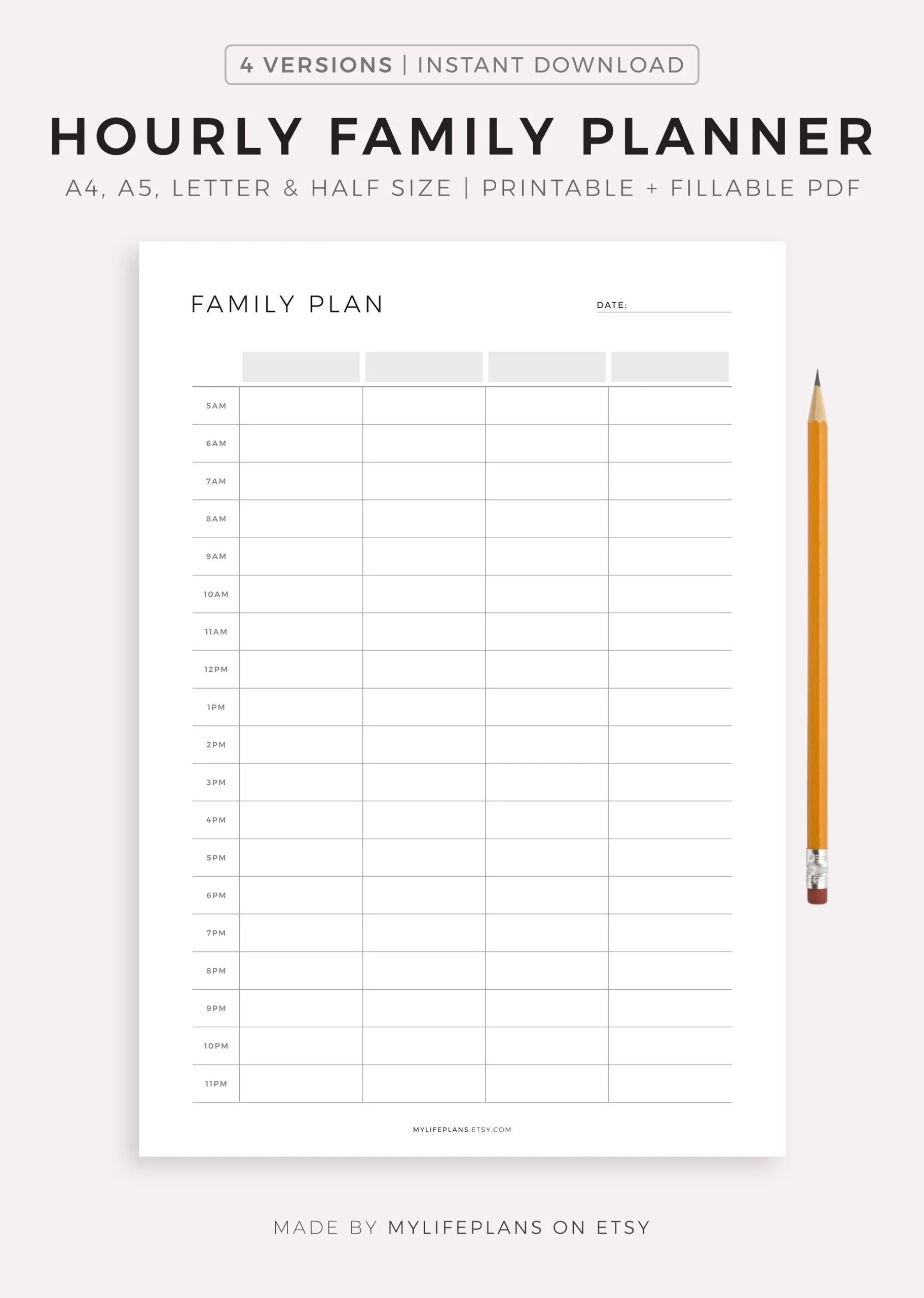 Family Calendar Printable