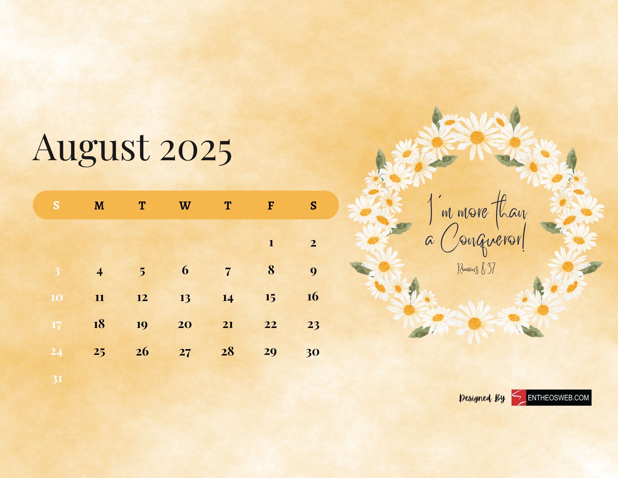 Free 2025 Christian Calendar Printable With Bible Verses EntheosWeb