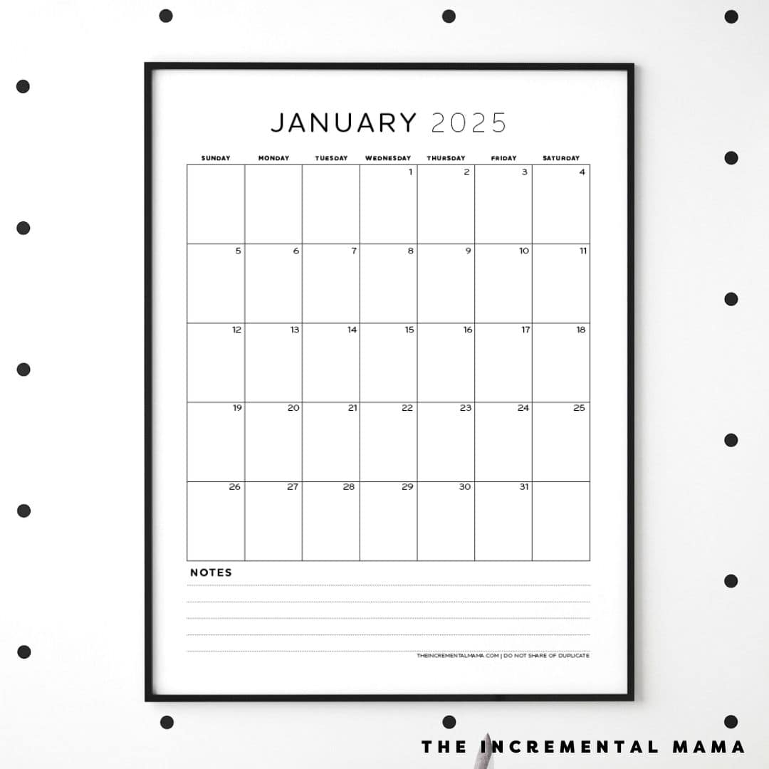 2025 Monthly Calendar Printable Pdf Free