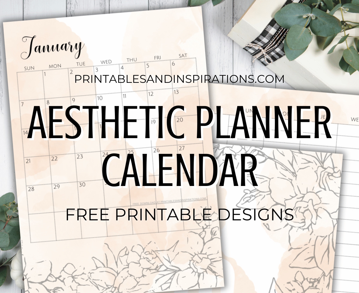 Free Aesthetic 2025 Calendar Planner Printable PDF Printables And Inspirations