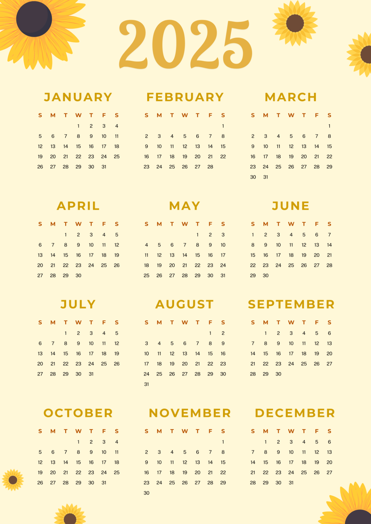 Free Aesthetic 2025 Calendar Template To Edit Online