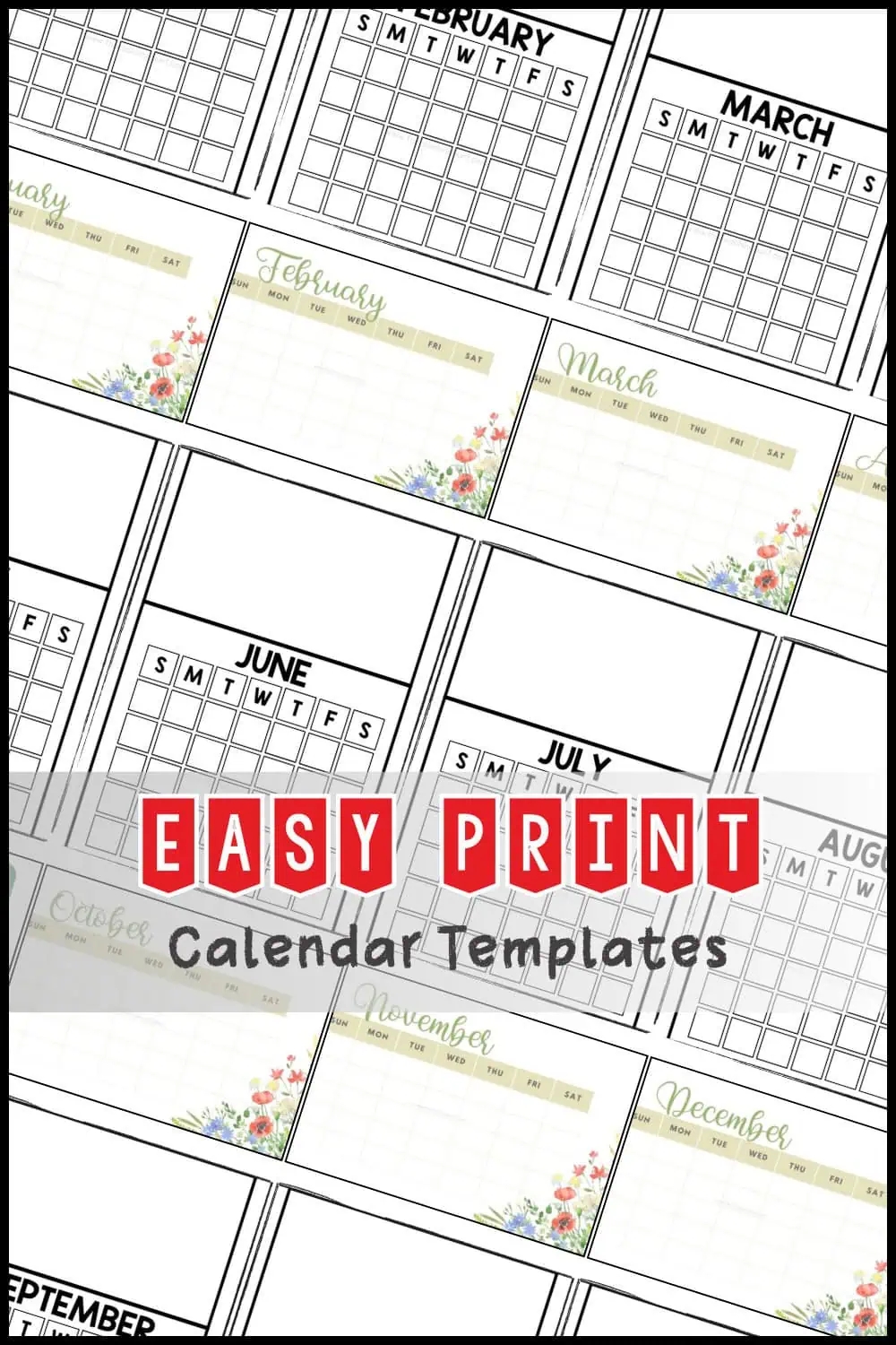 Free Blank Calendar Template The Teaching Aunt