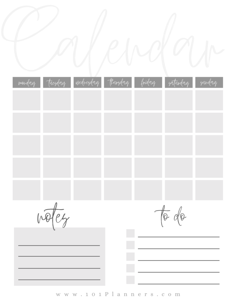 free blank calendar templates word excel pdf for any month