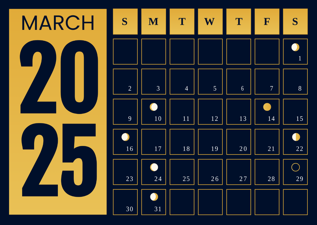 Printable Moon Calendar 2025