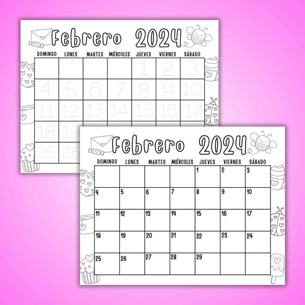 free printable calendar for kids dated and undated 2024 2025 mindymakes