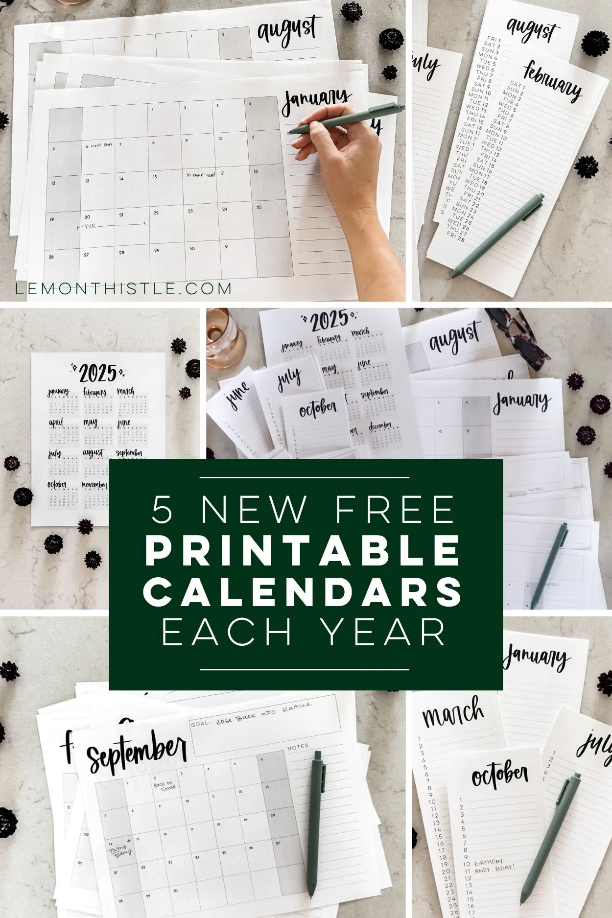 Printable 2025 Enlarged Calendar