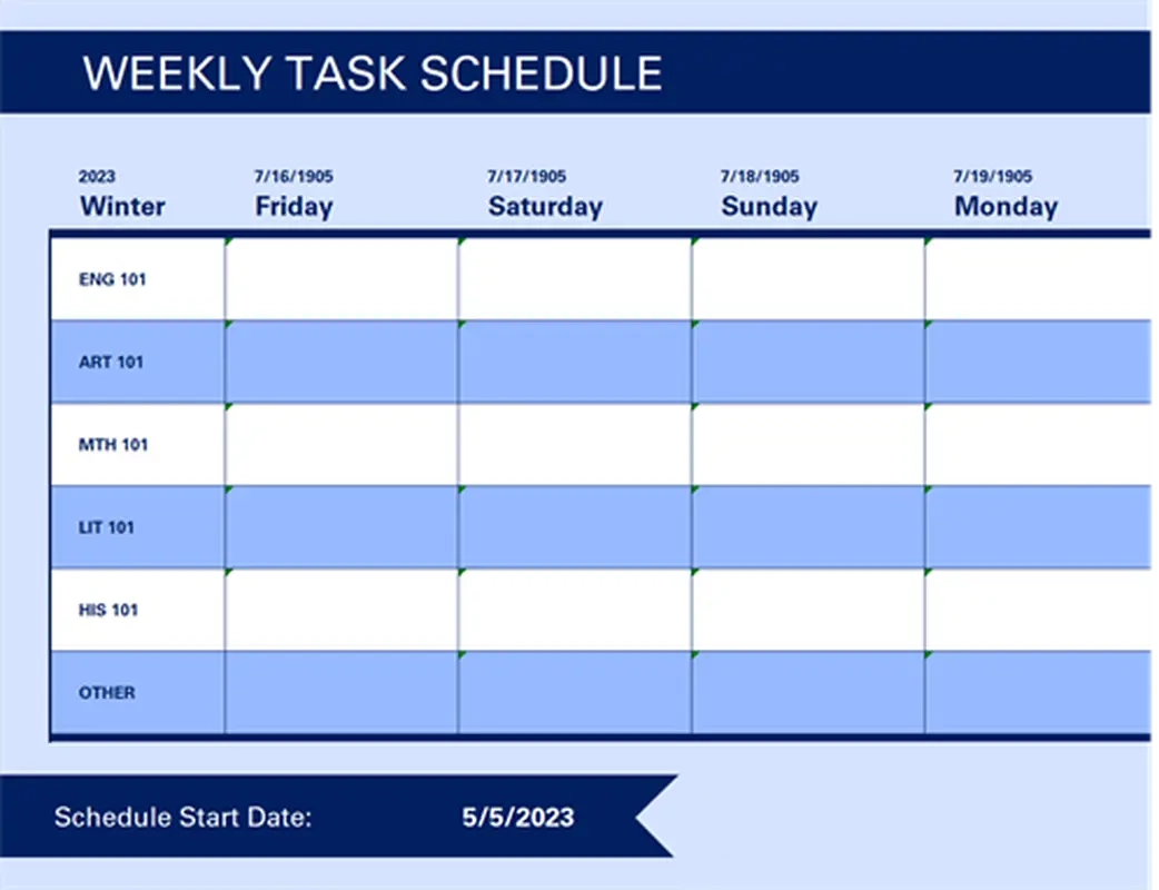 Weekly Calendar Printable With Time Slots