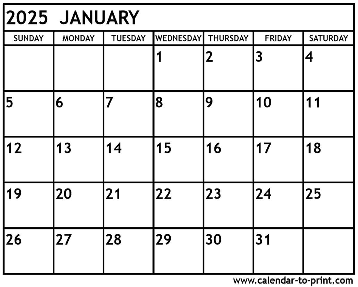 Free Printable 2025 Calendar With Holidays Word