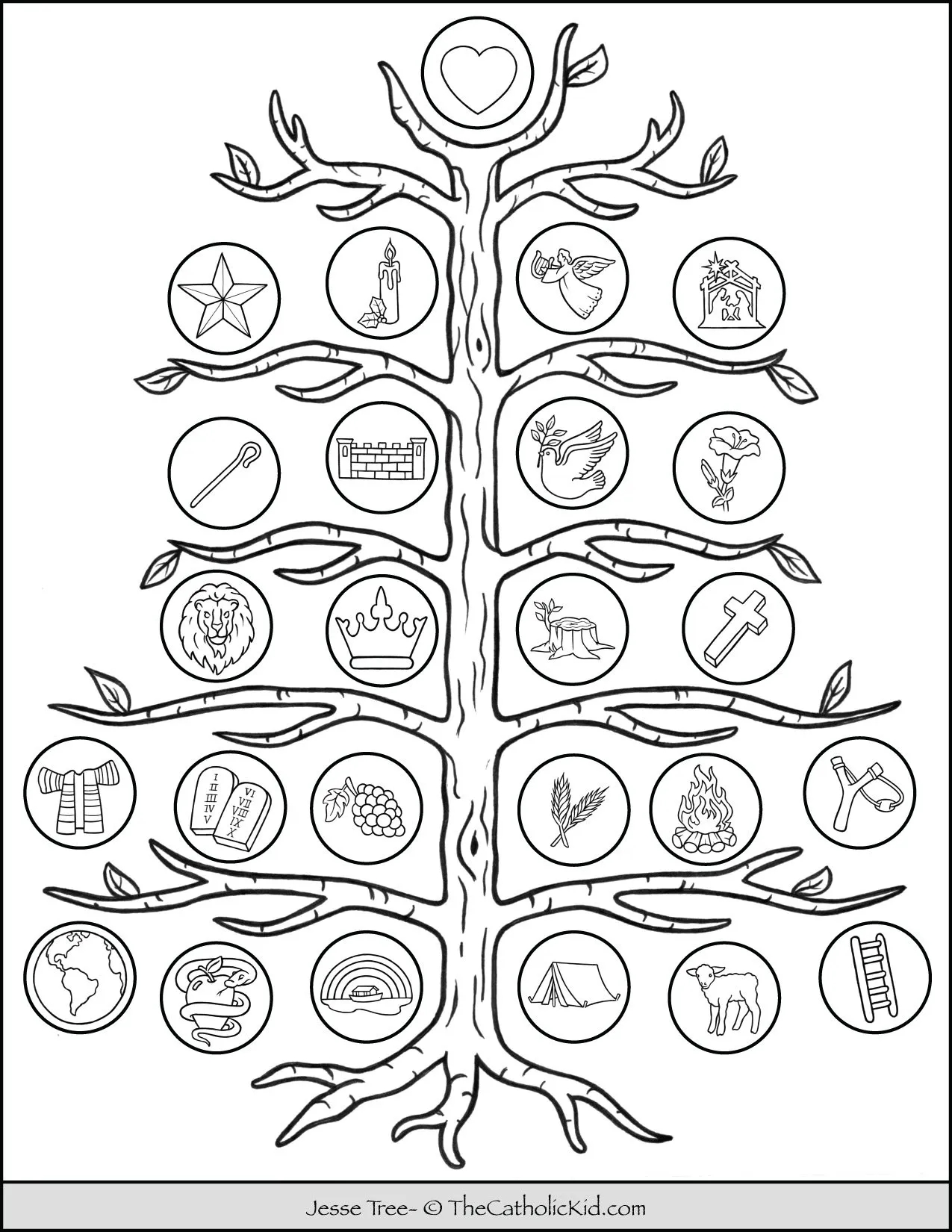 Jesse Tree Ornaments Download Pack TheCatholicKid
