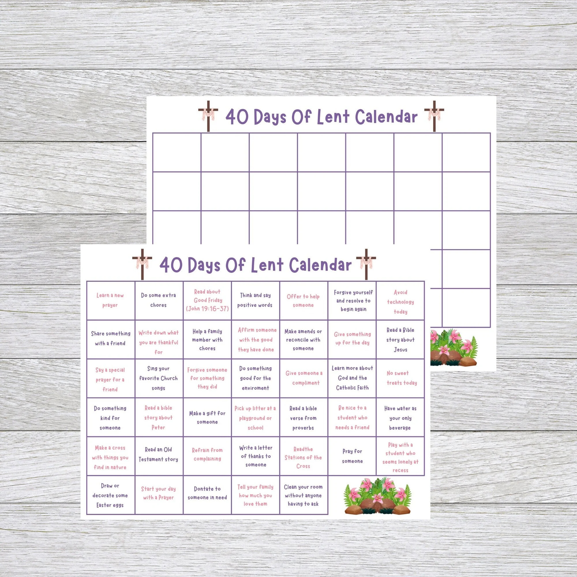 Free Printable Lenten Calendars