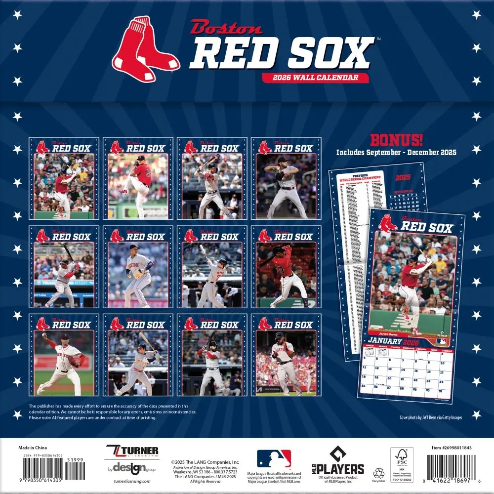 Printable Red Sox Season Calendar