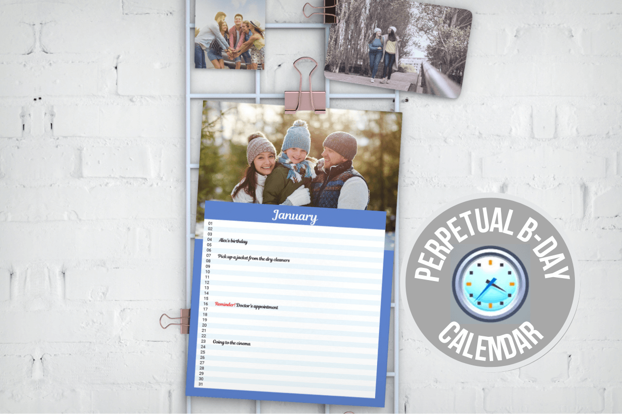 perpetual birthday calendar 250 free templates to customize
