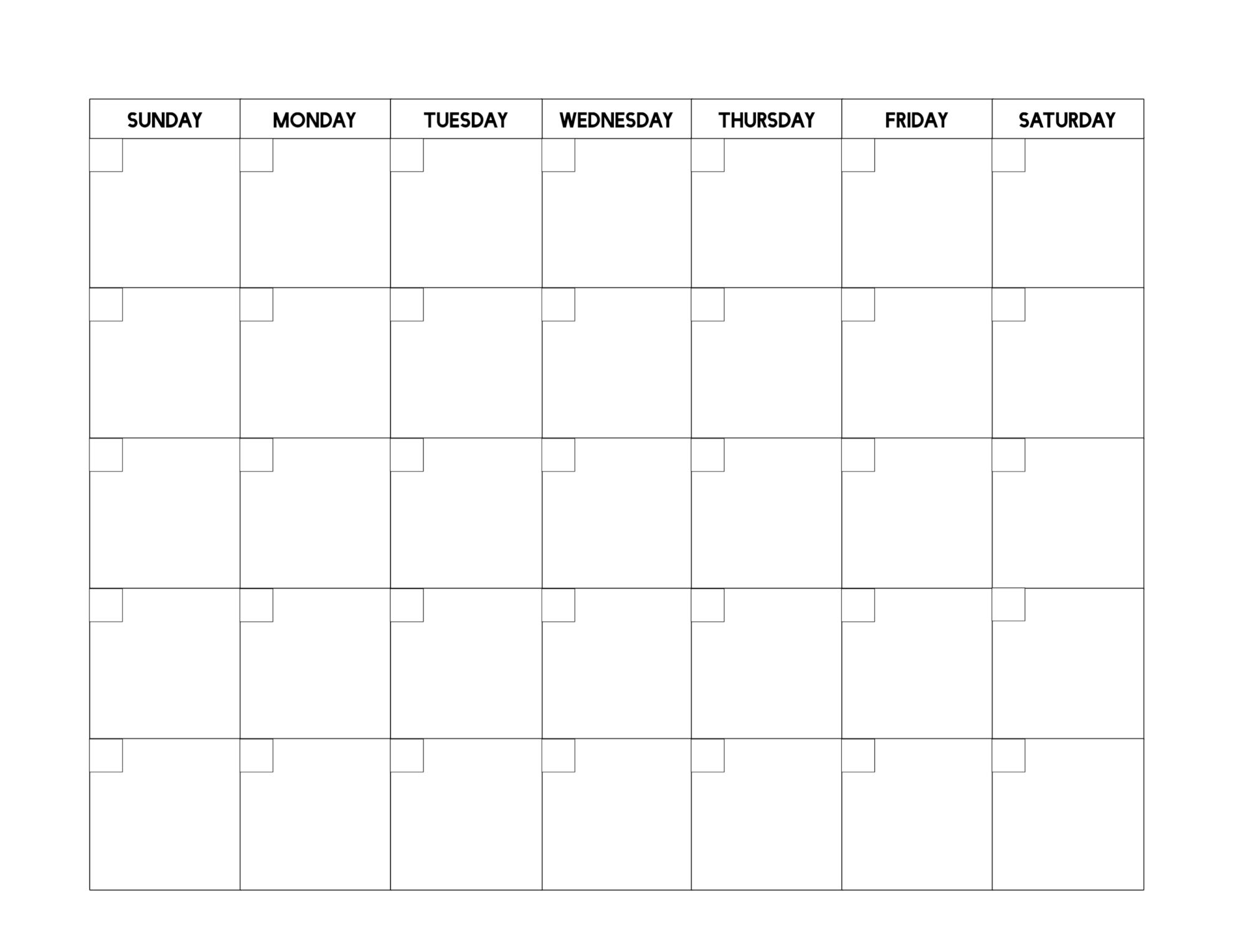 Calendar Page Printable