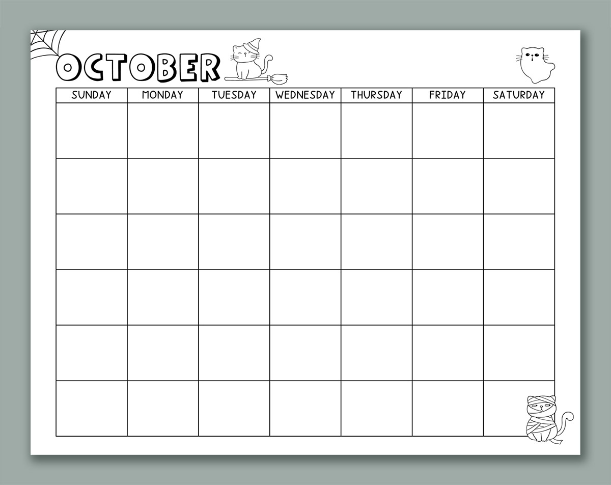 Printable Calendar For Kids 2025 2024 And Undated Versions Included
