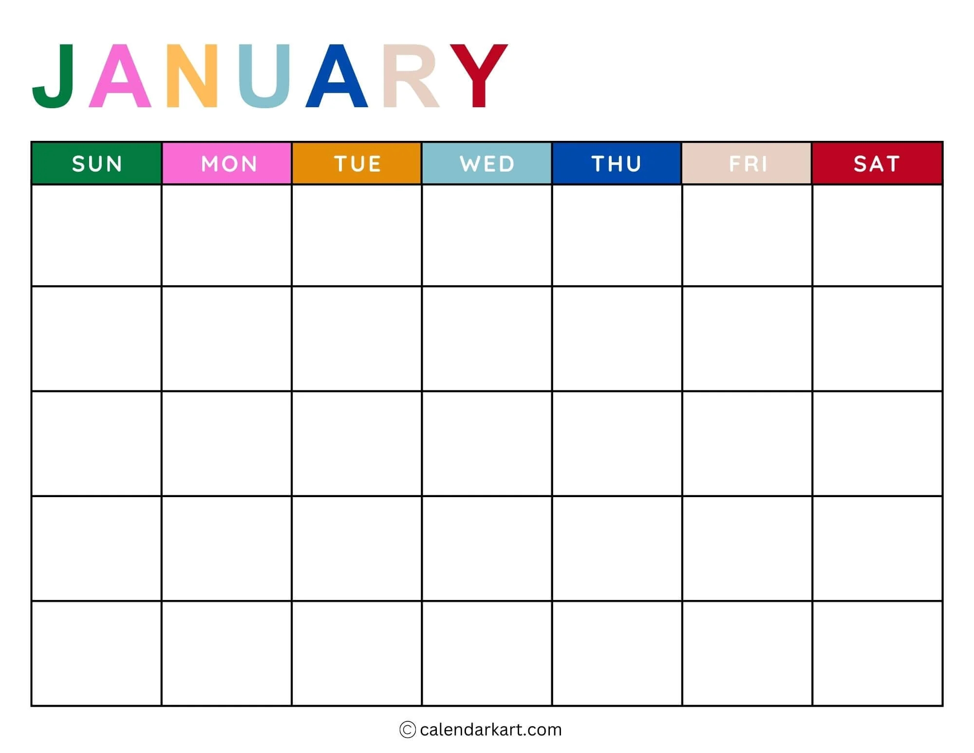 Free Printable Monthly Calendar Printable