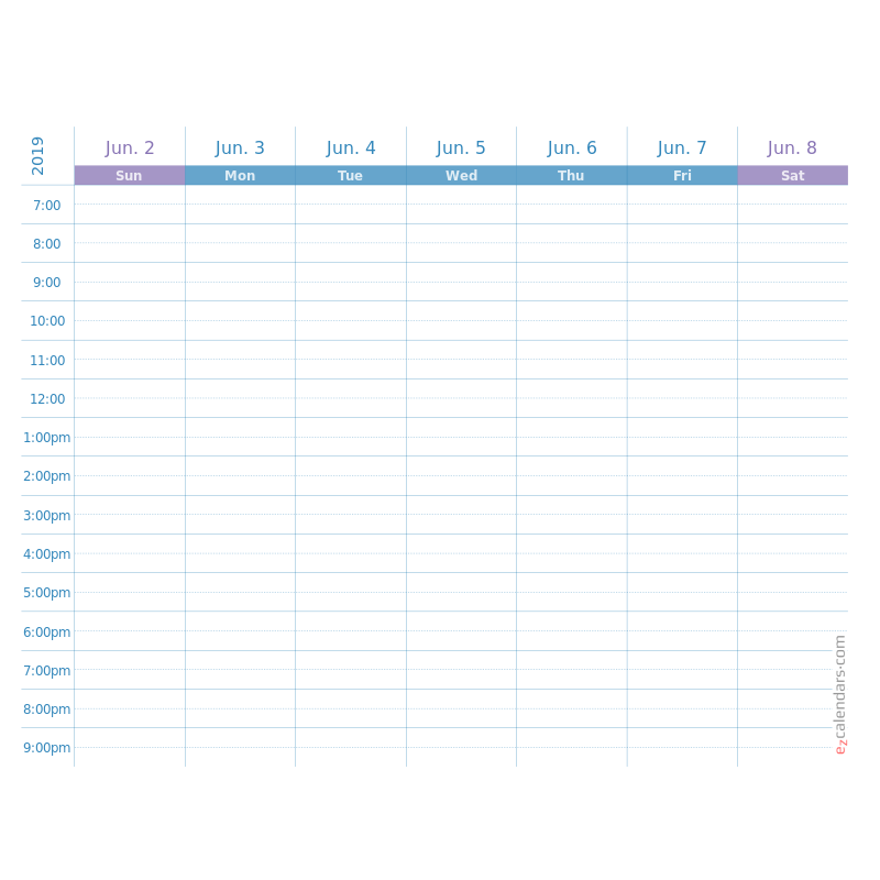 Printable One Week Appointment Calendar PDF EzCalendars