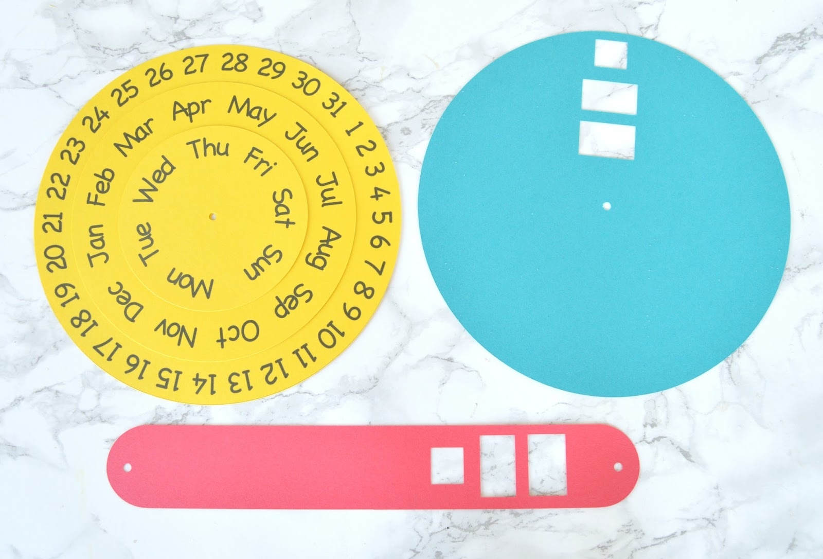 Vikalpah DIY Round Perpetual Calendar With Free Printable Template Free Cut Files For Silhouette