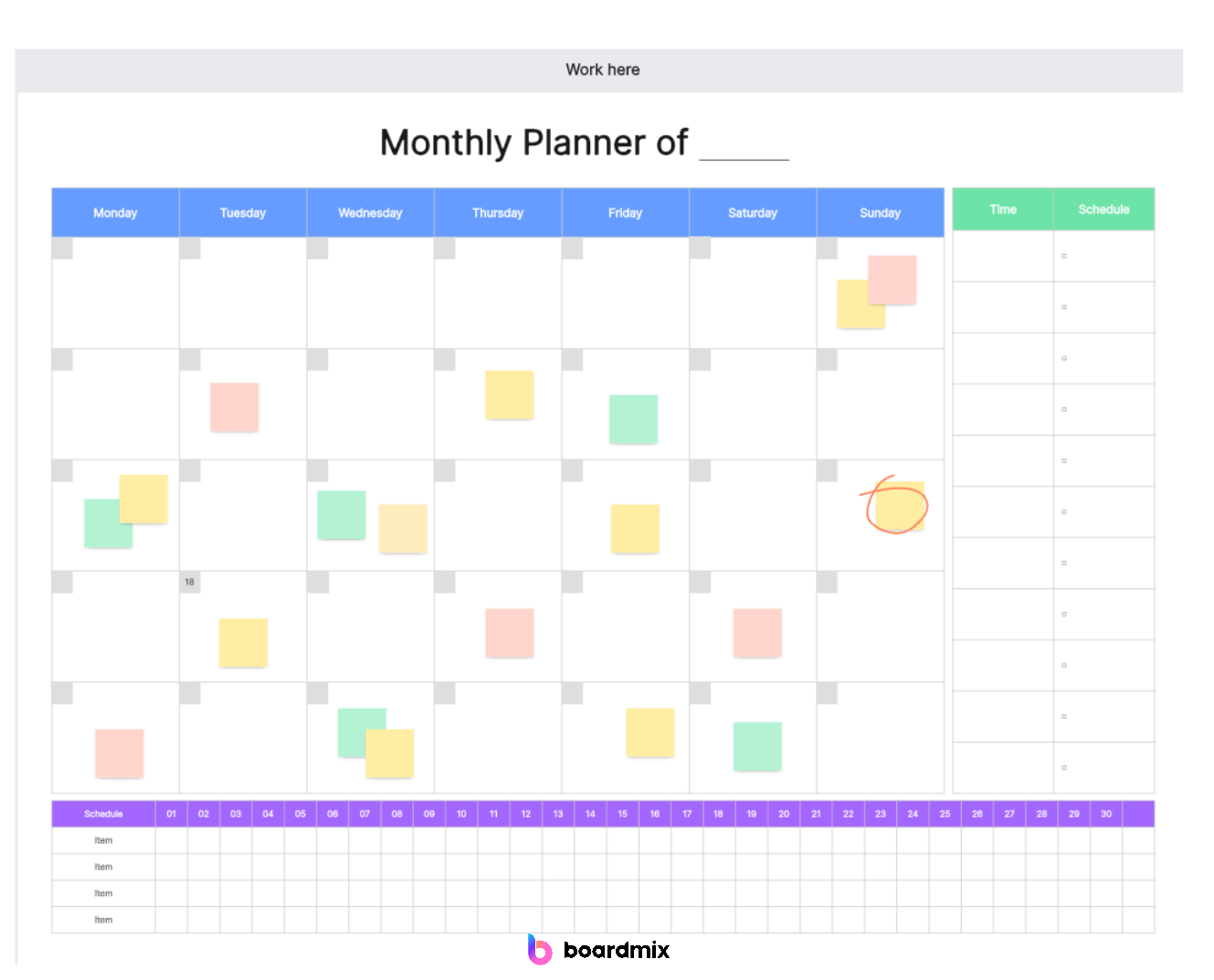 Printable Editable Monthly Calendar