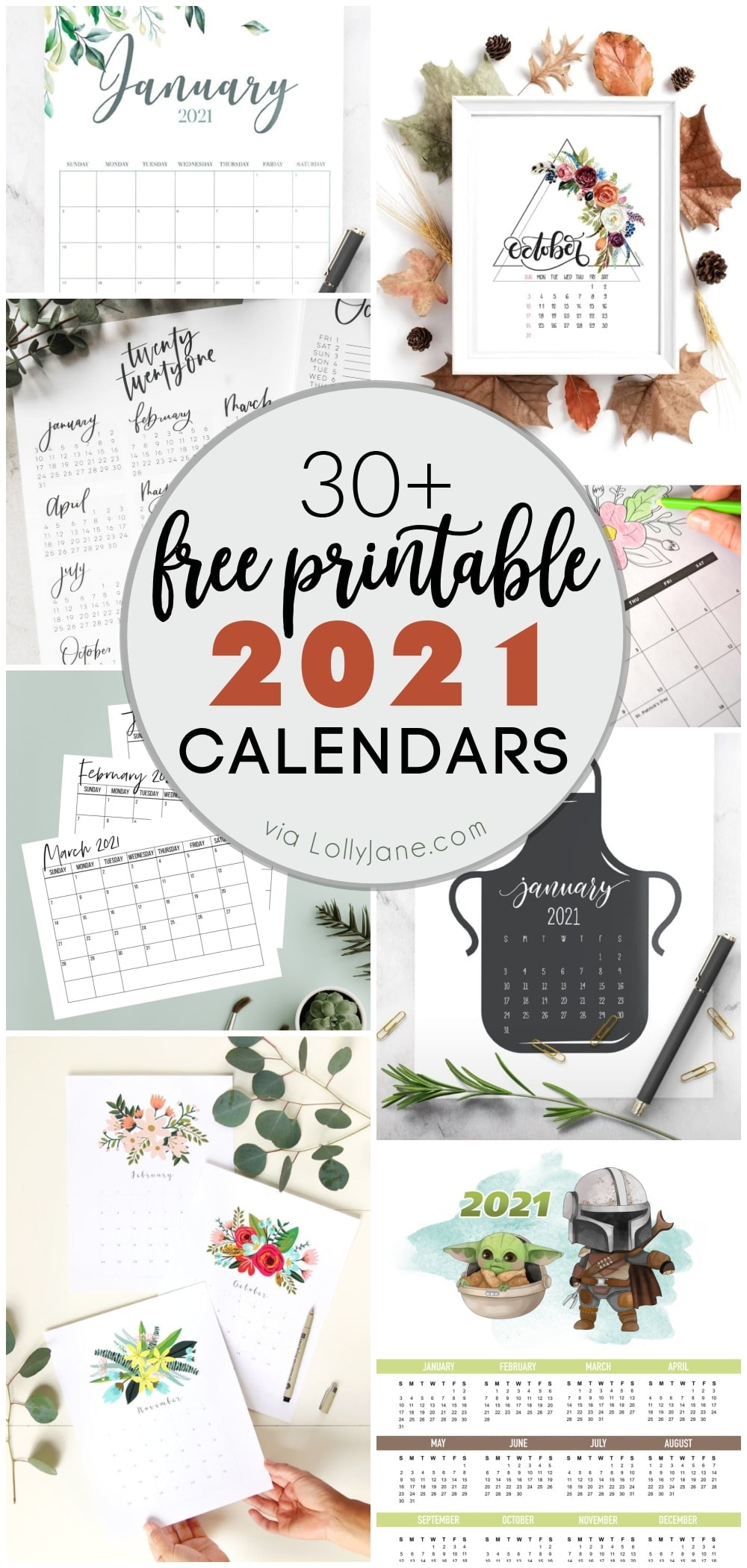 Printable Monthly Calendar Free