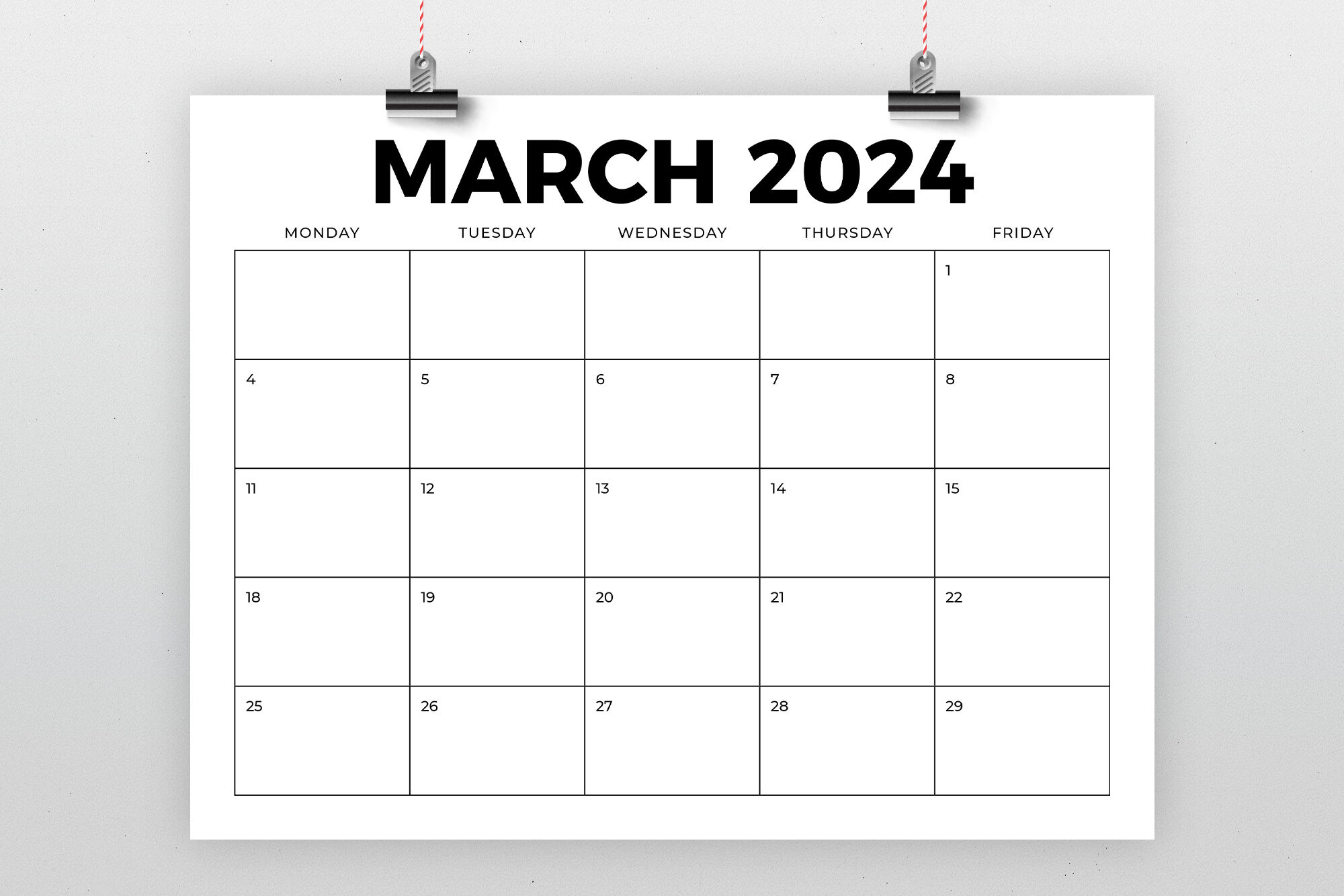 2024 8 5 X 11 Monday To Friday Calendar By Running With Foxes TheHungryJPEG