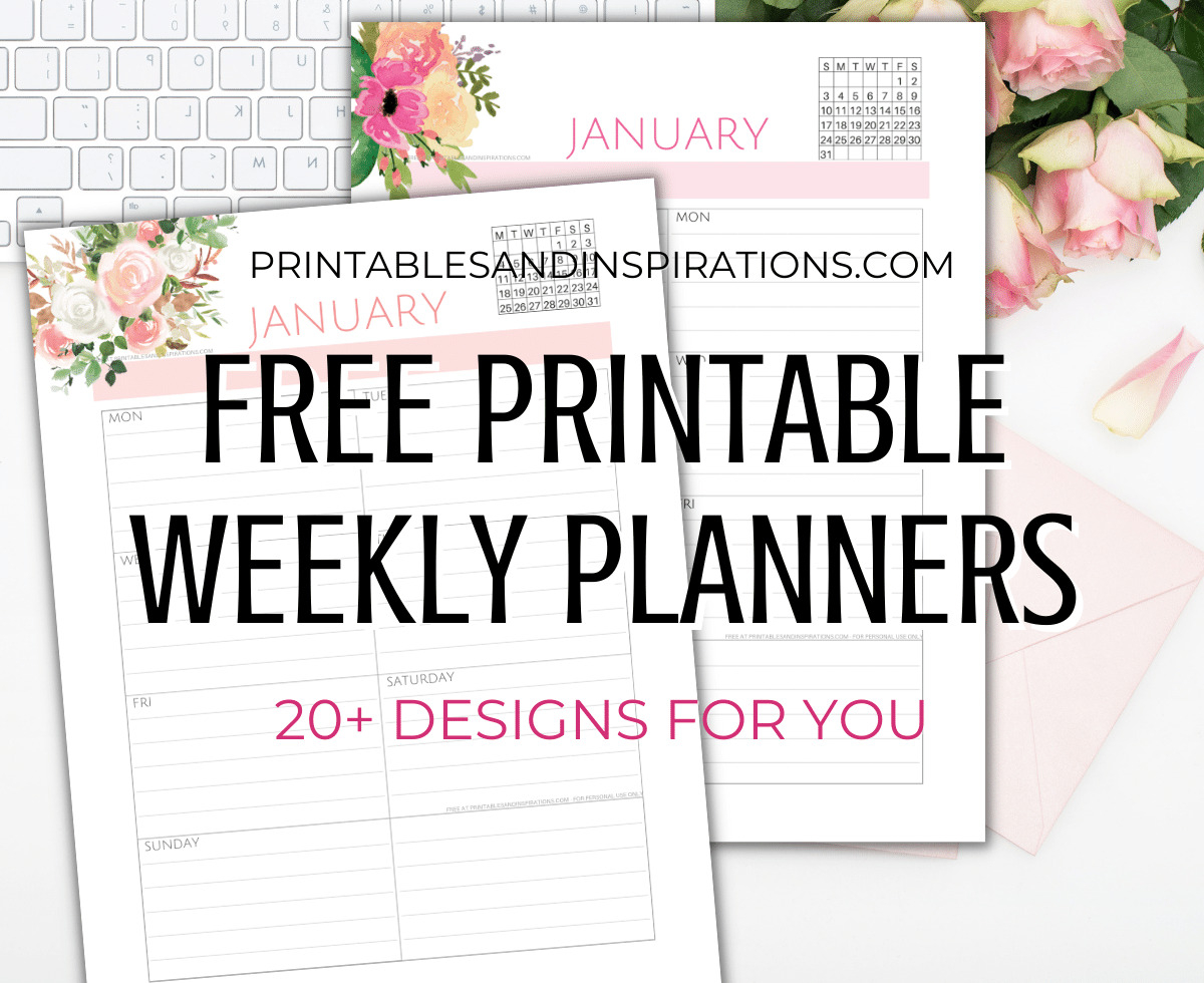 2025 2026 free printable weekly planner list printables and inspirations