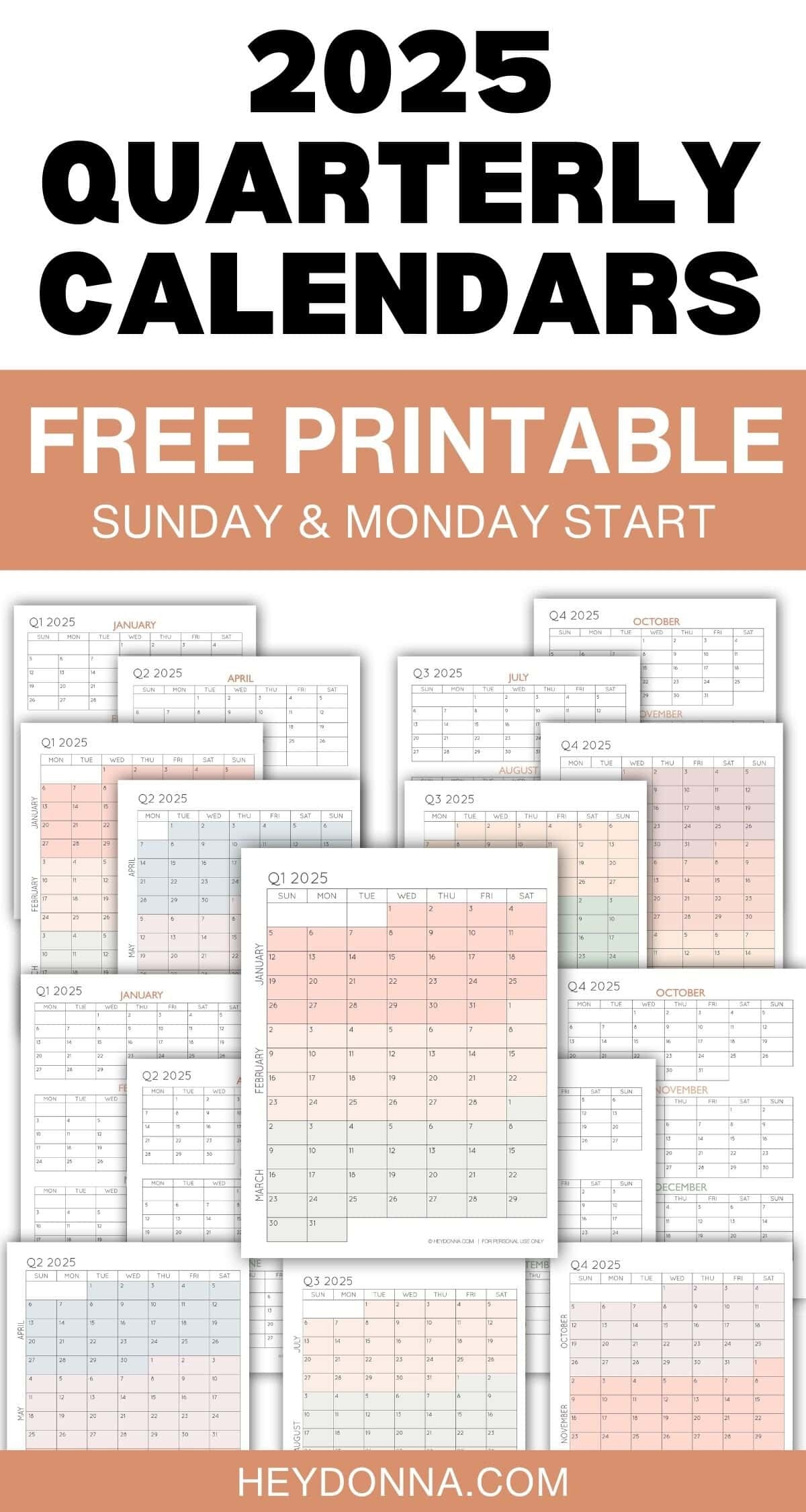 2025 3 Month Quarterly Calendar Printables FREE Hey Donna 2025 3 Month Quarterly Calendar Printables FREE Hey Donna