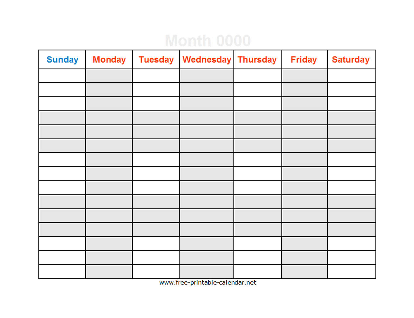 Free Printable Calendar By Towncalendars