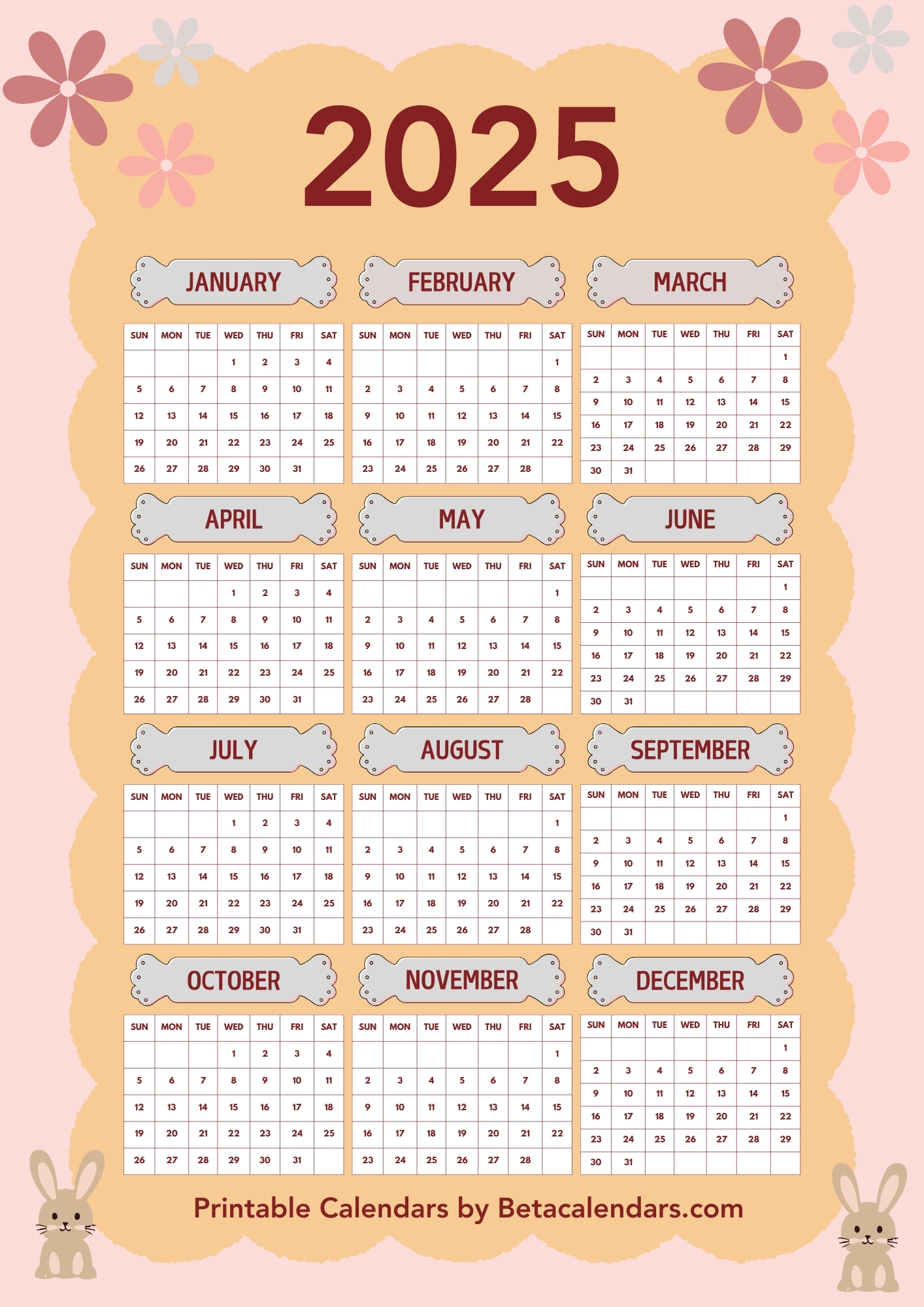2025 Calendar Beta Calendars
