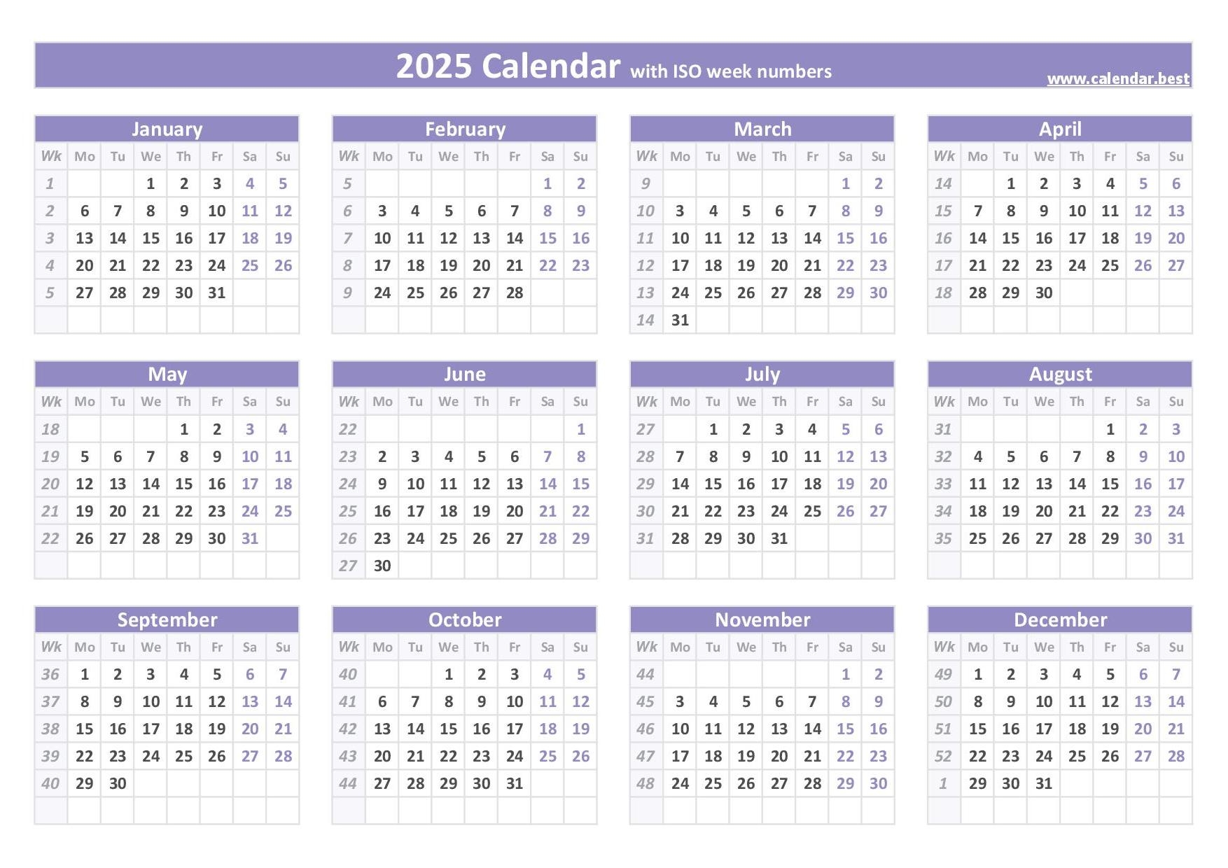 Printable Calendars 2025 Weekly Schedule