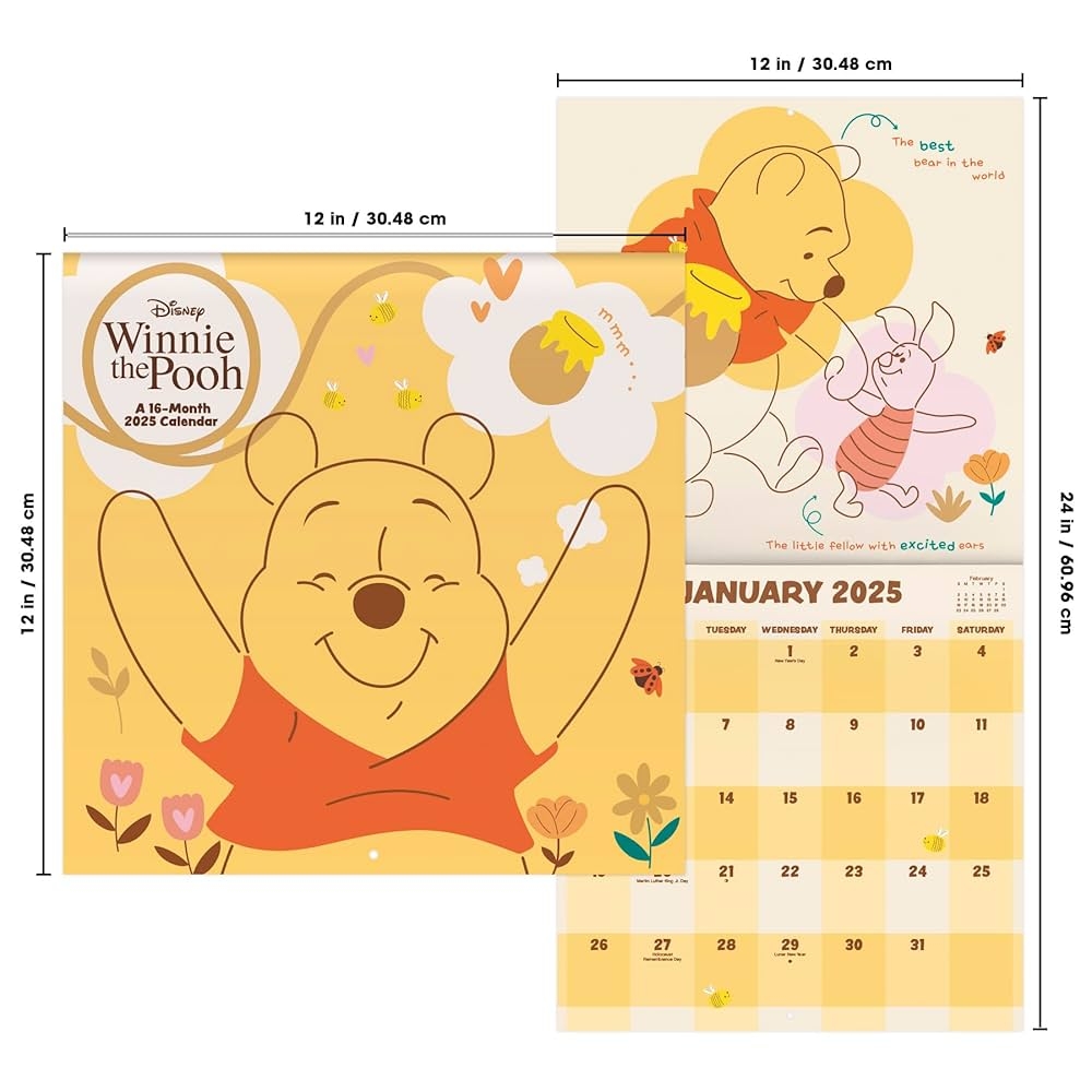 2025 Disney Winnie The Pooh Wall Calendar Trends International 0057668265159 Amazon Books