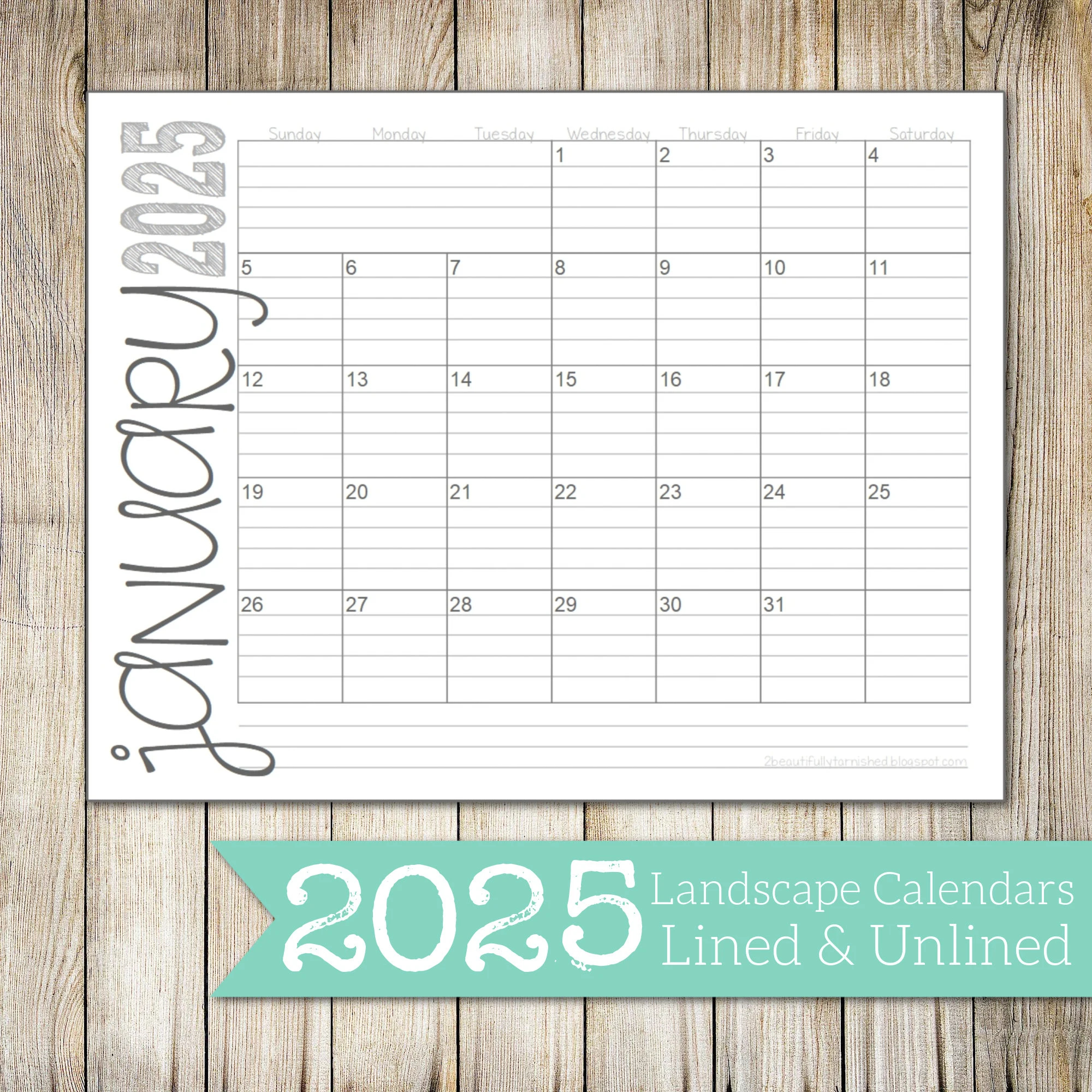 Free Printable Picture Calendars 2025