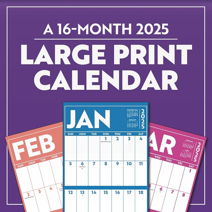 2025 Large Print Wall Calendar Trends International Amazon de Books