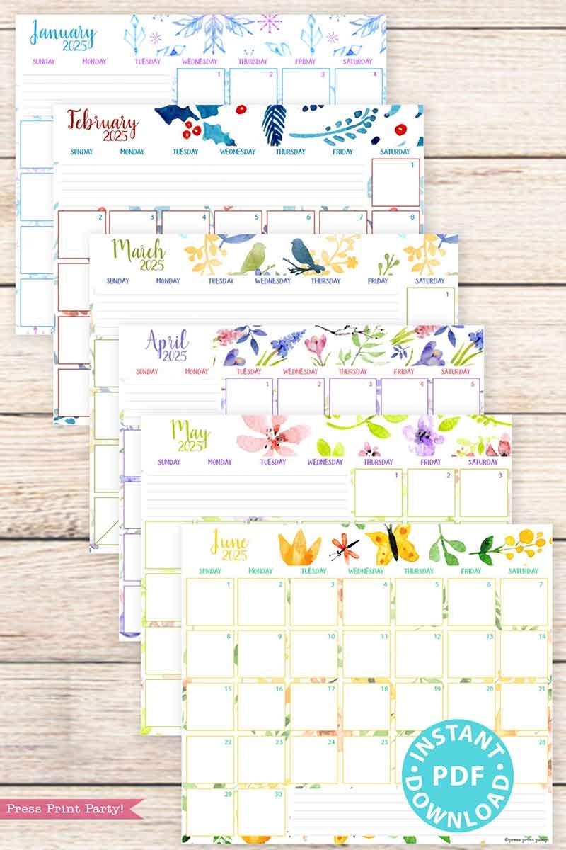 Printable Free 2025 Calendar