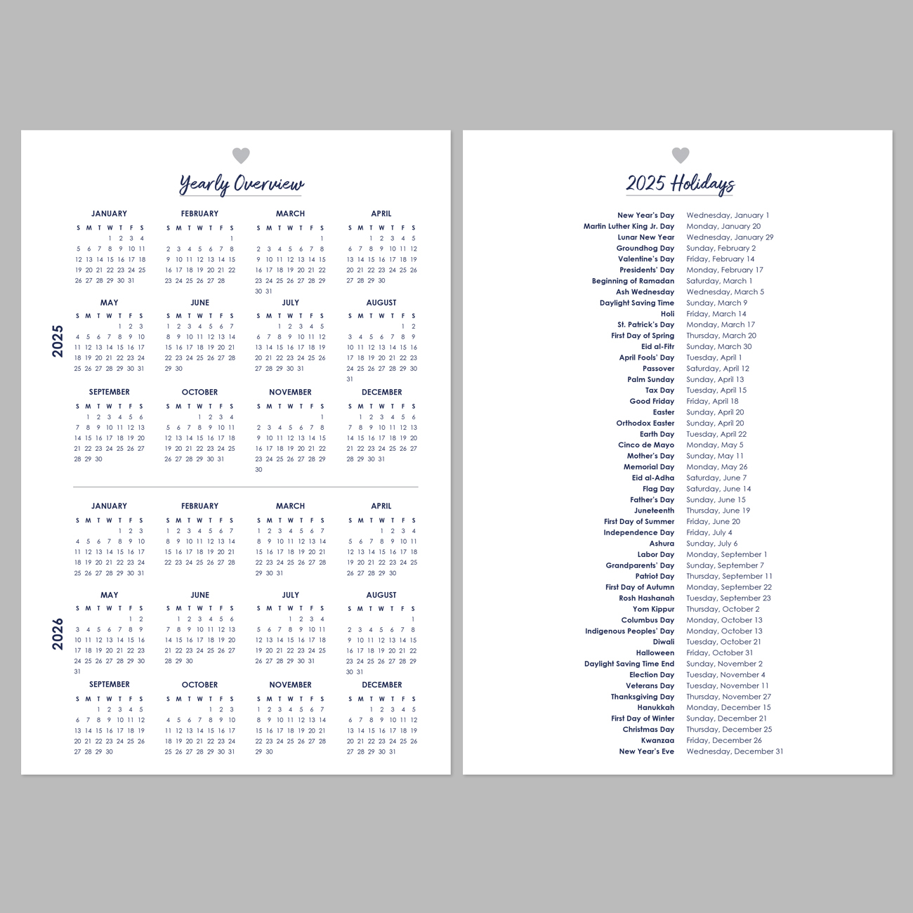 2025 Monthly Notebook Planner 5 8