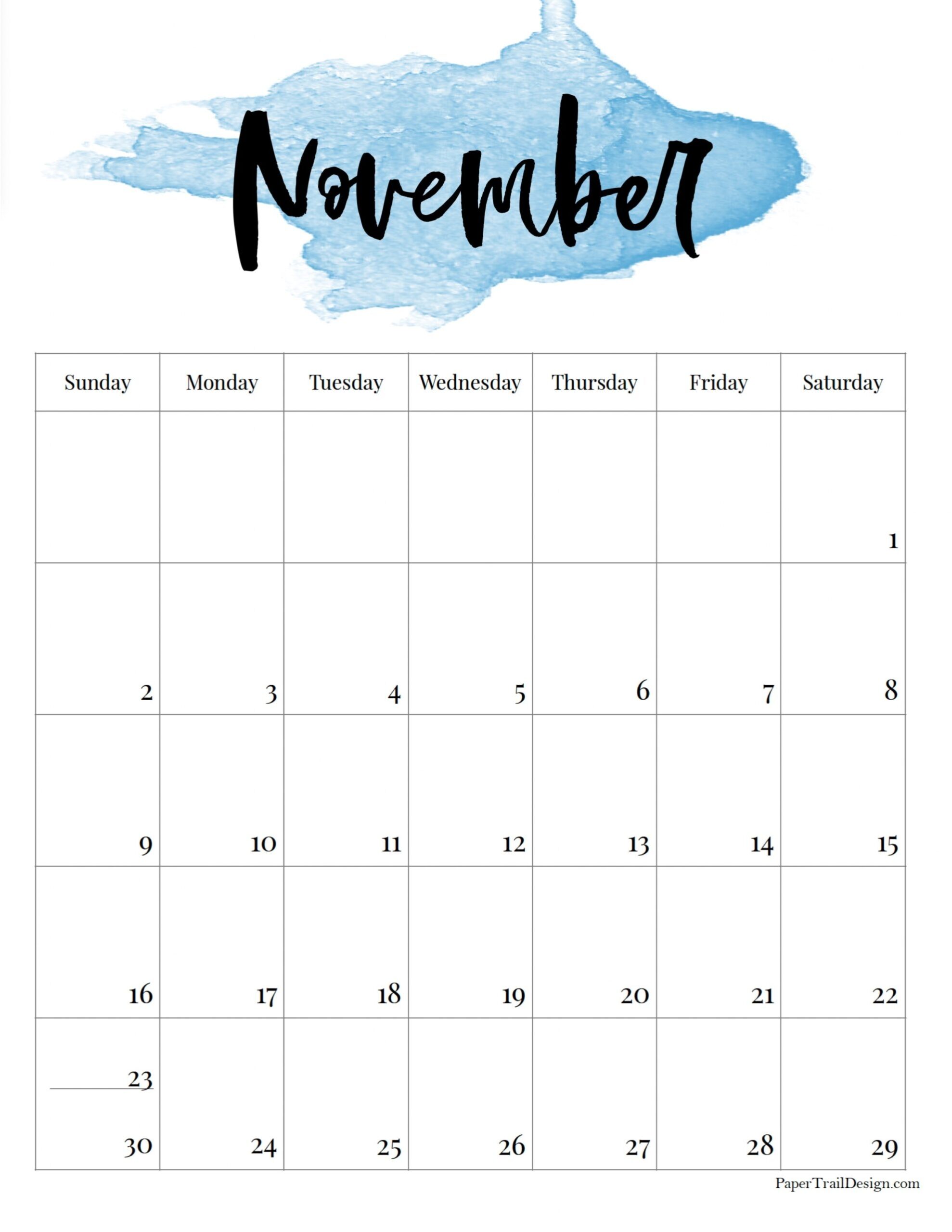 Calendar Nove 2025 Printable