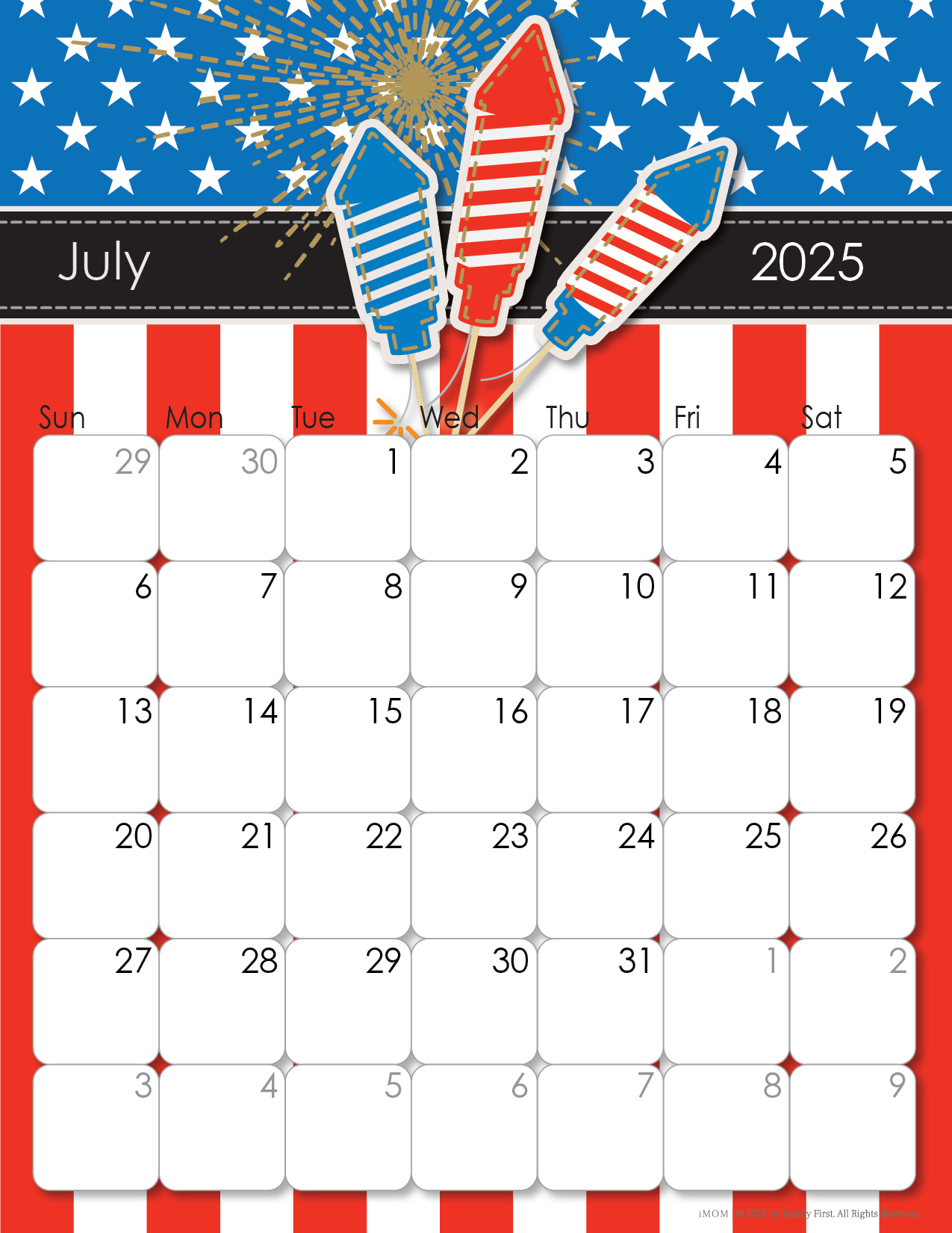 Printable Calendar July 2025 Printable