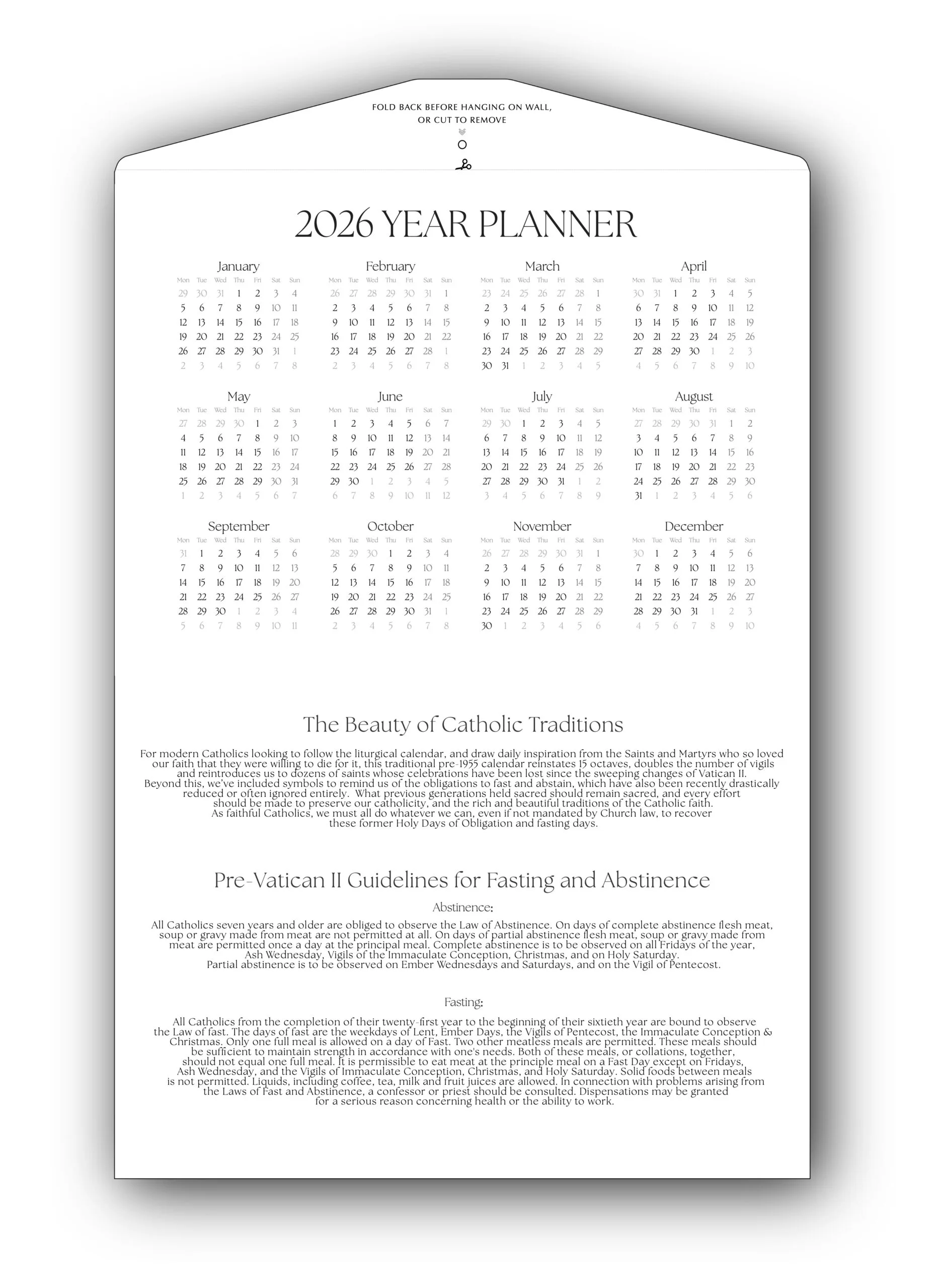 Catholic Calendar 2025 Printable