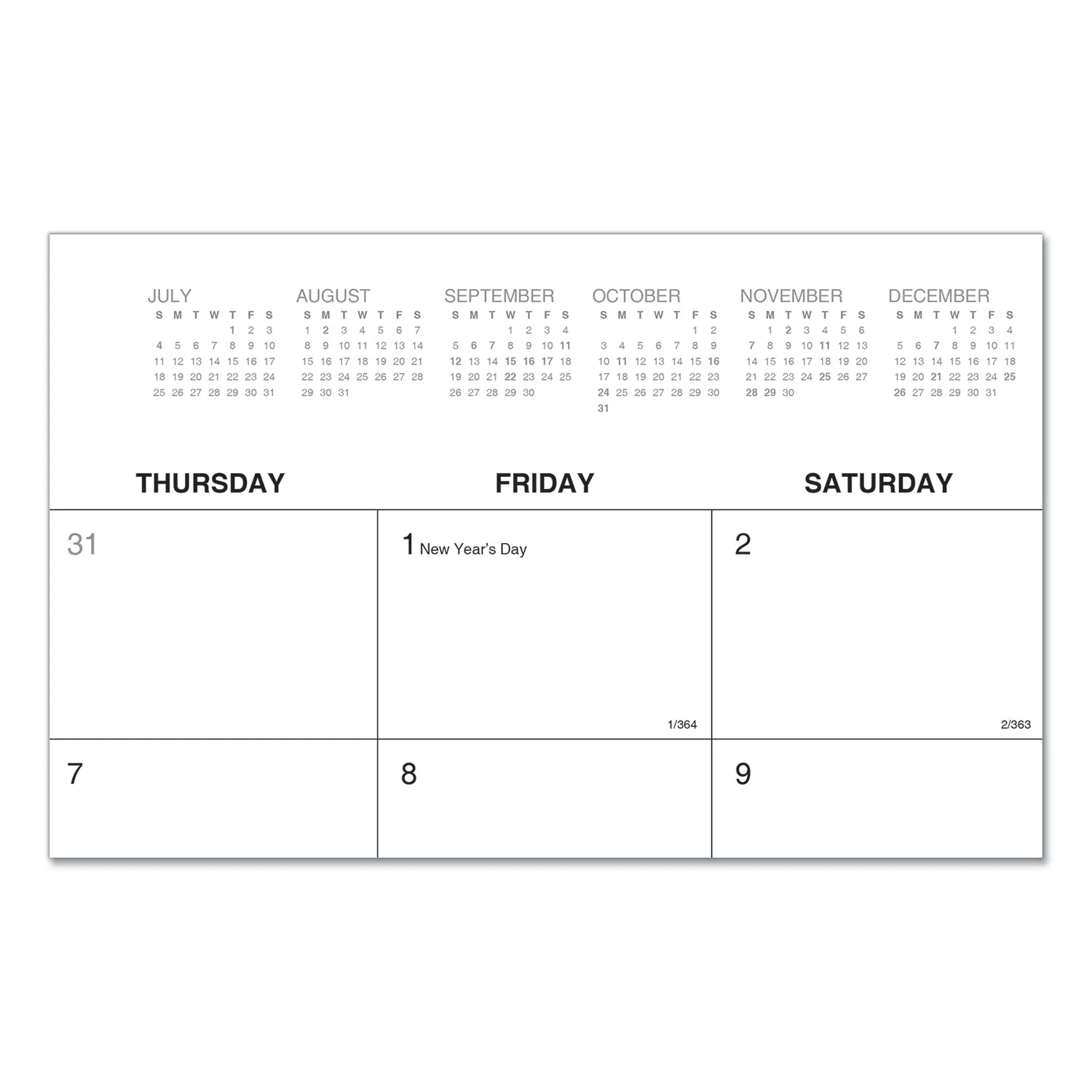 2PC Universal Desk Pad Calendar 22 X 17 White Black Sheets Black Binding Clear Corners 12 Month Jan To Dec 2024 Walmart