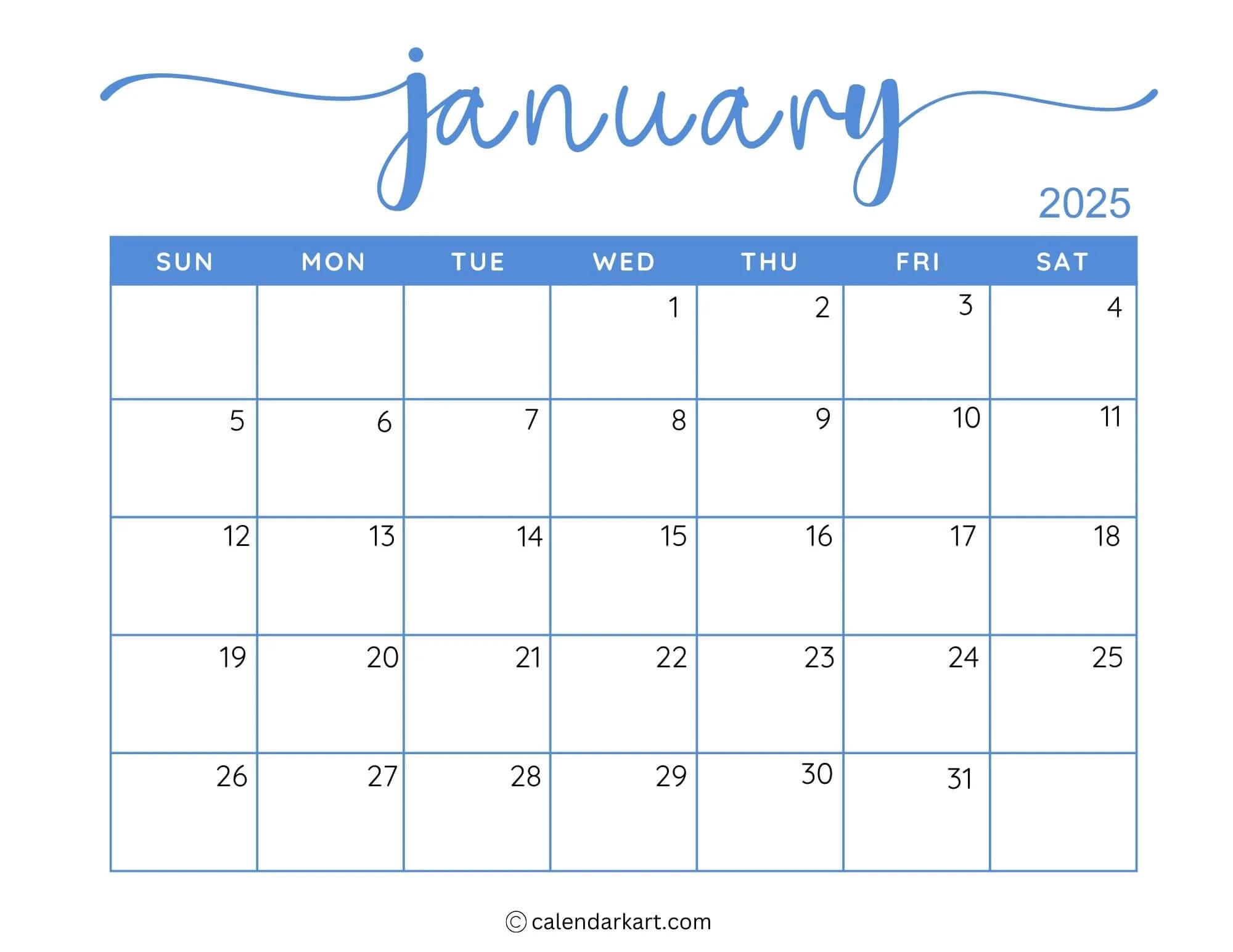 Calendar 2025 Printables Calendar 2025 Printables