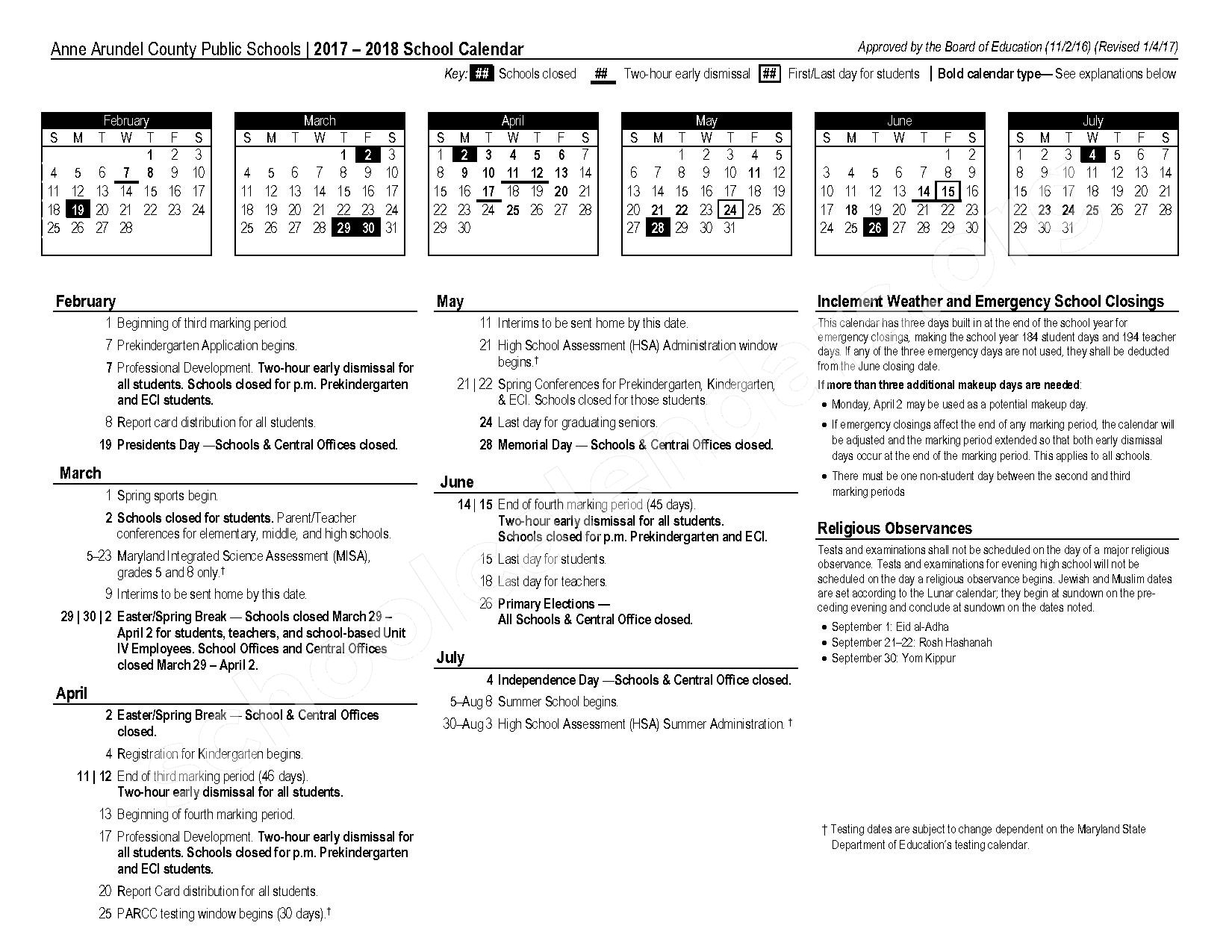 Aacps 2025 26 Calendar Printable