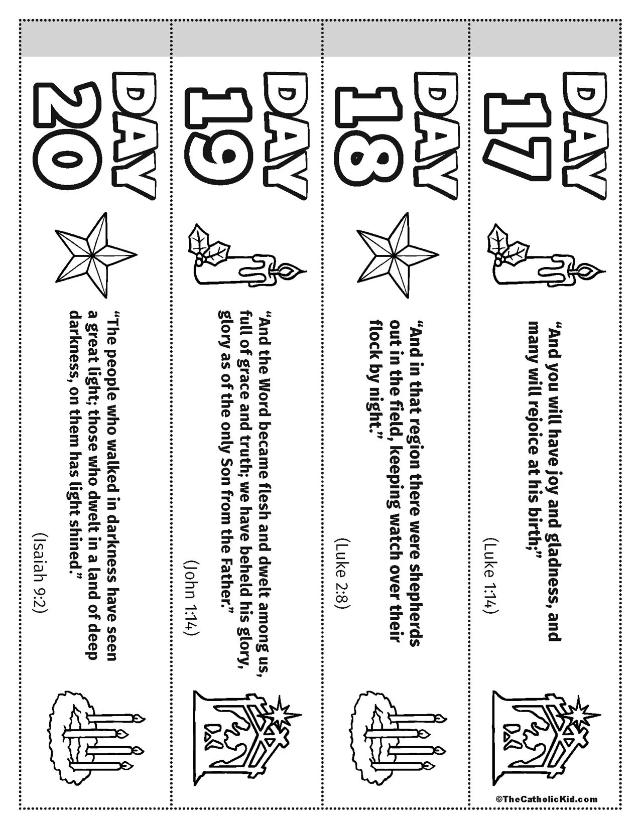 Advent Calendar Catholic Printable